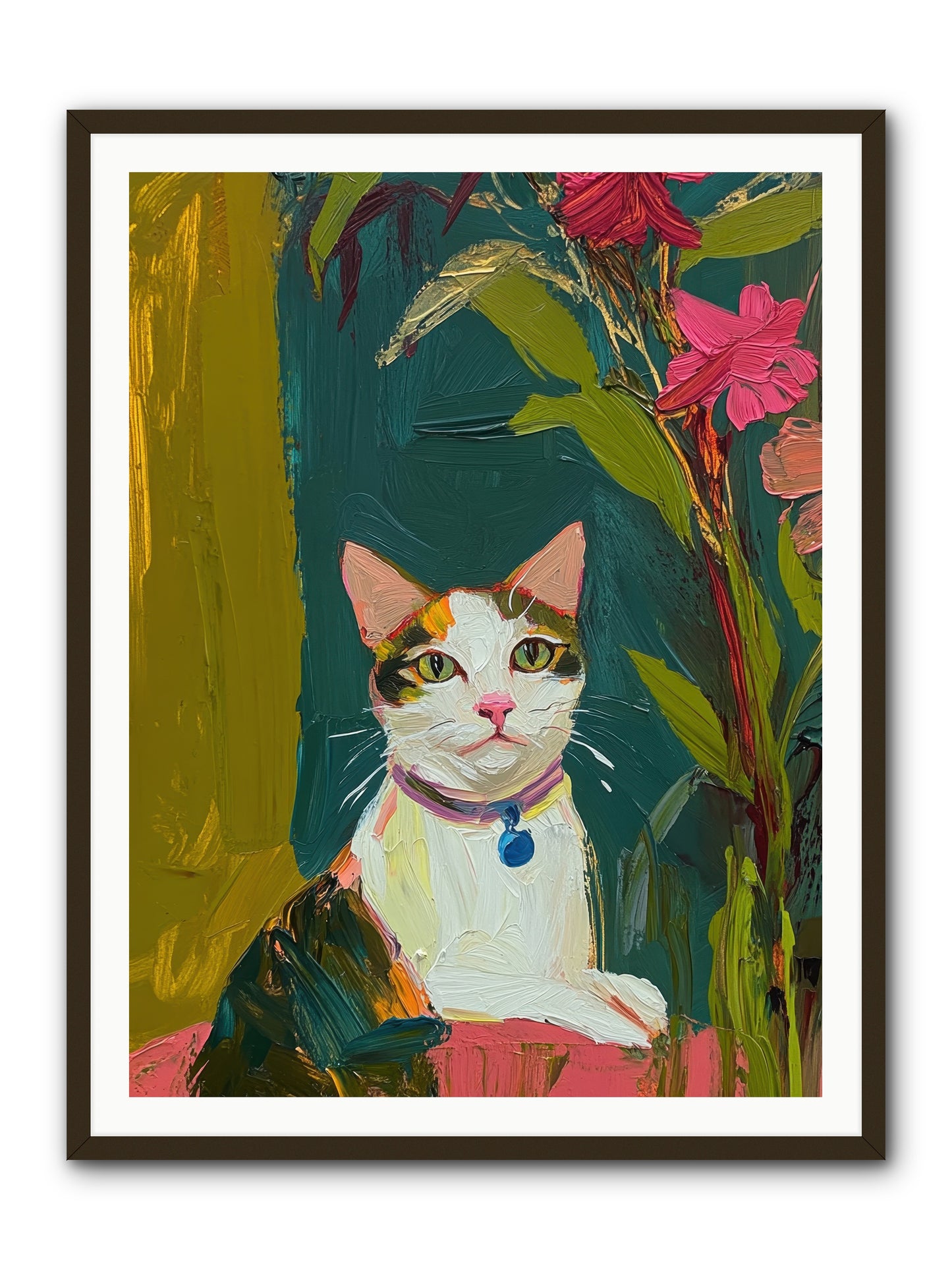 Windowsill Guardian -- Framed Print - Black 36x48