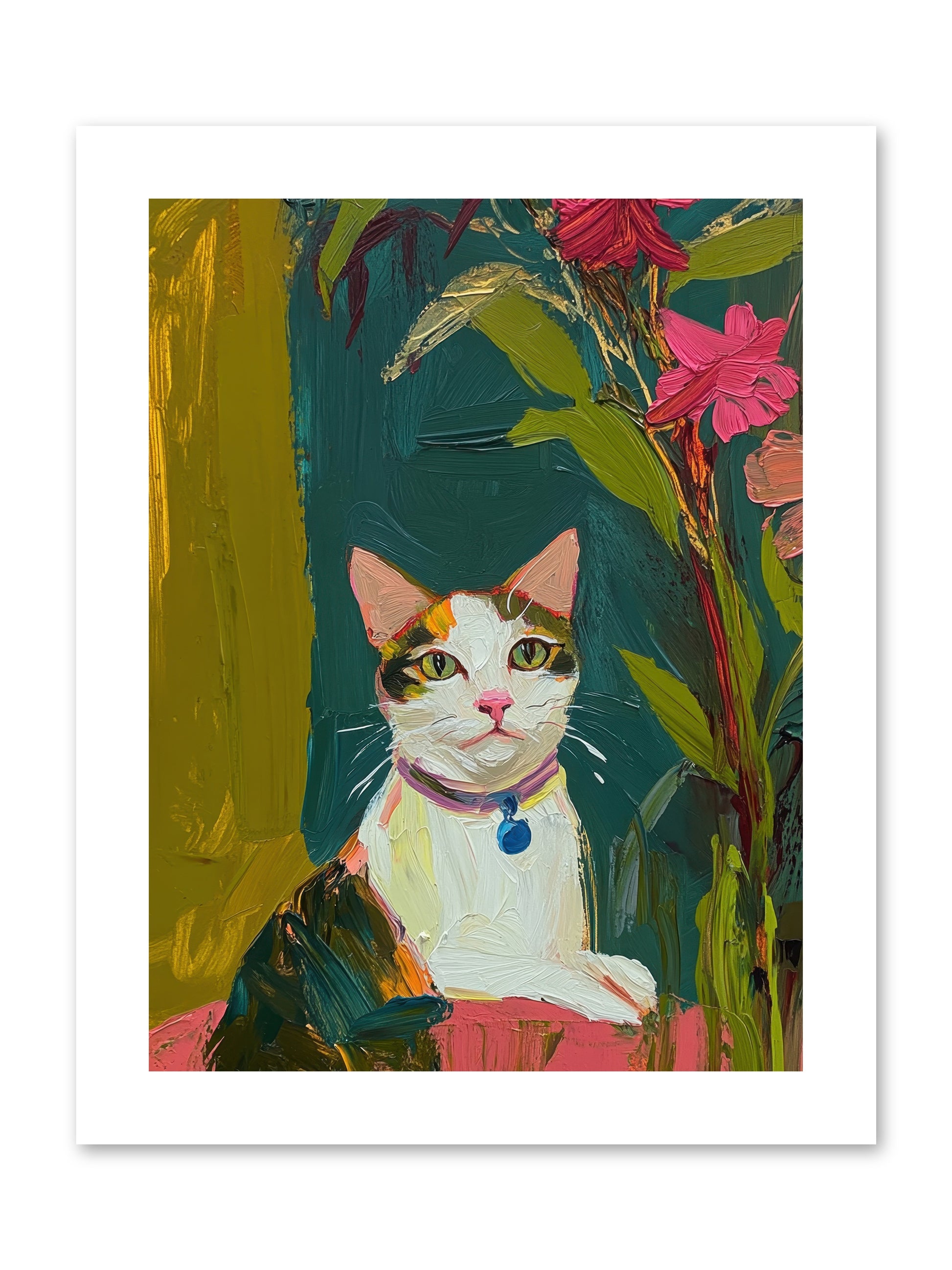 Windowsill Guardian -- Paper Print 9x12