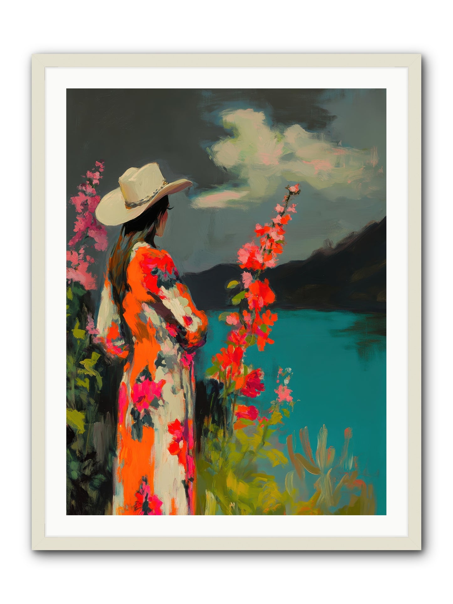 Windswept Legend -- Framed Print - White 30x40