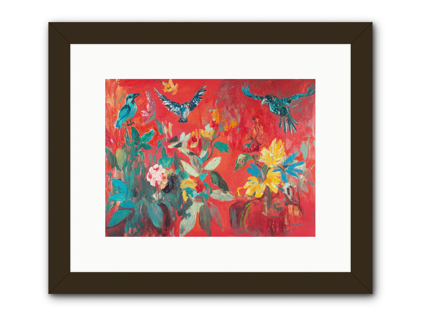Wing & Bloom -- Framed Print - Black 12x9