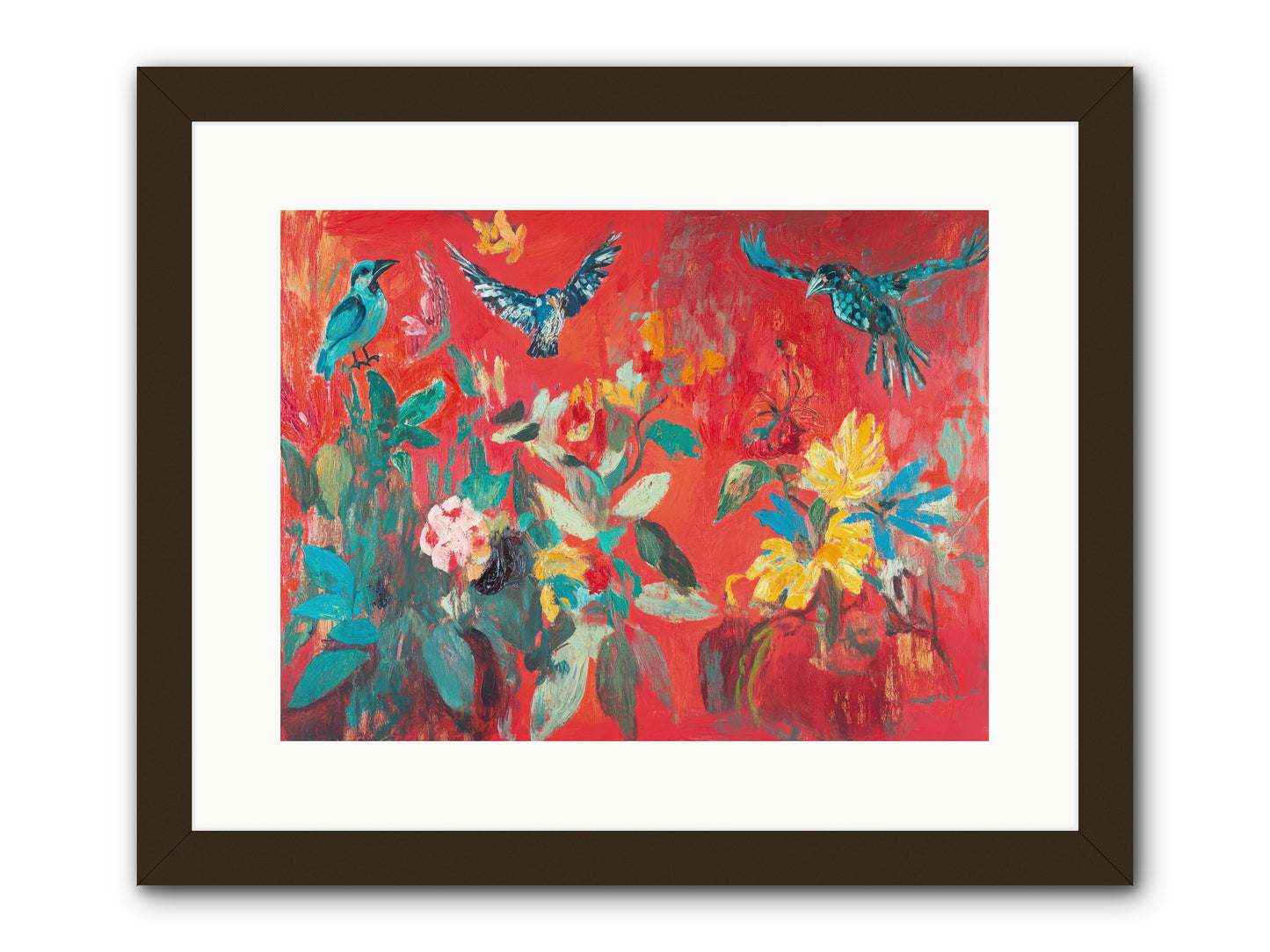 Wing & Bloom -- Framed Print - Black 16x12