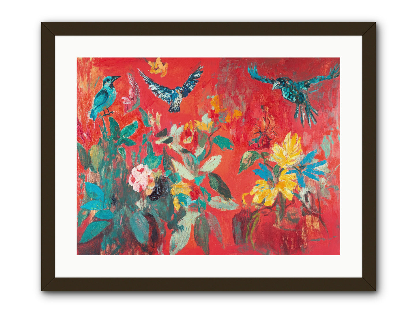 Wing & Bloom -- Framed Print - Black 24x18