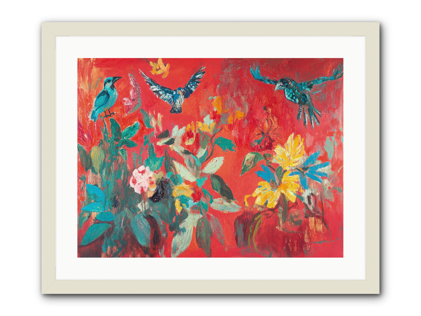 Wing & Bloom -- Framed Print - White 24x18