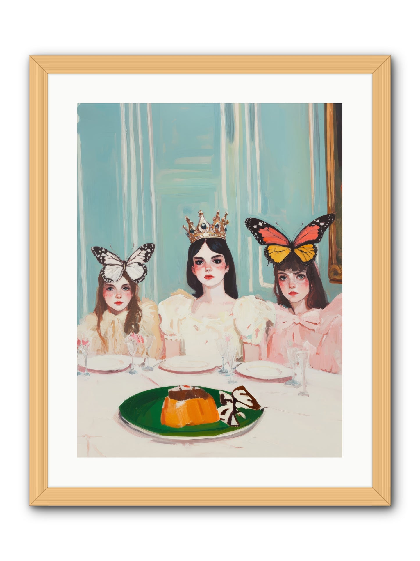 Wing & Sugar ReignRez2 -- Framed Print - Natural 18x24