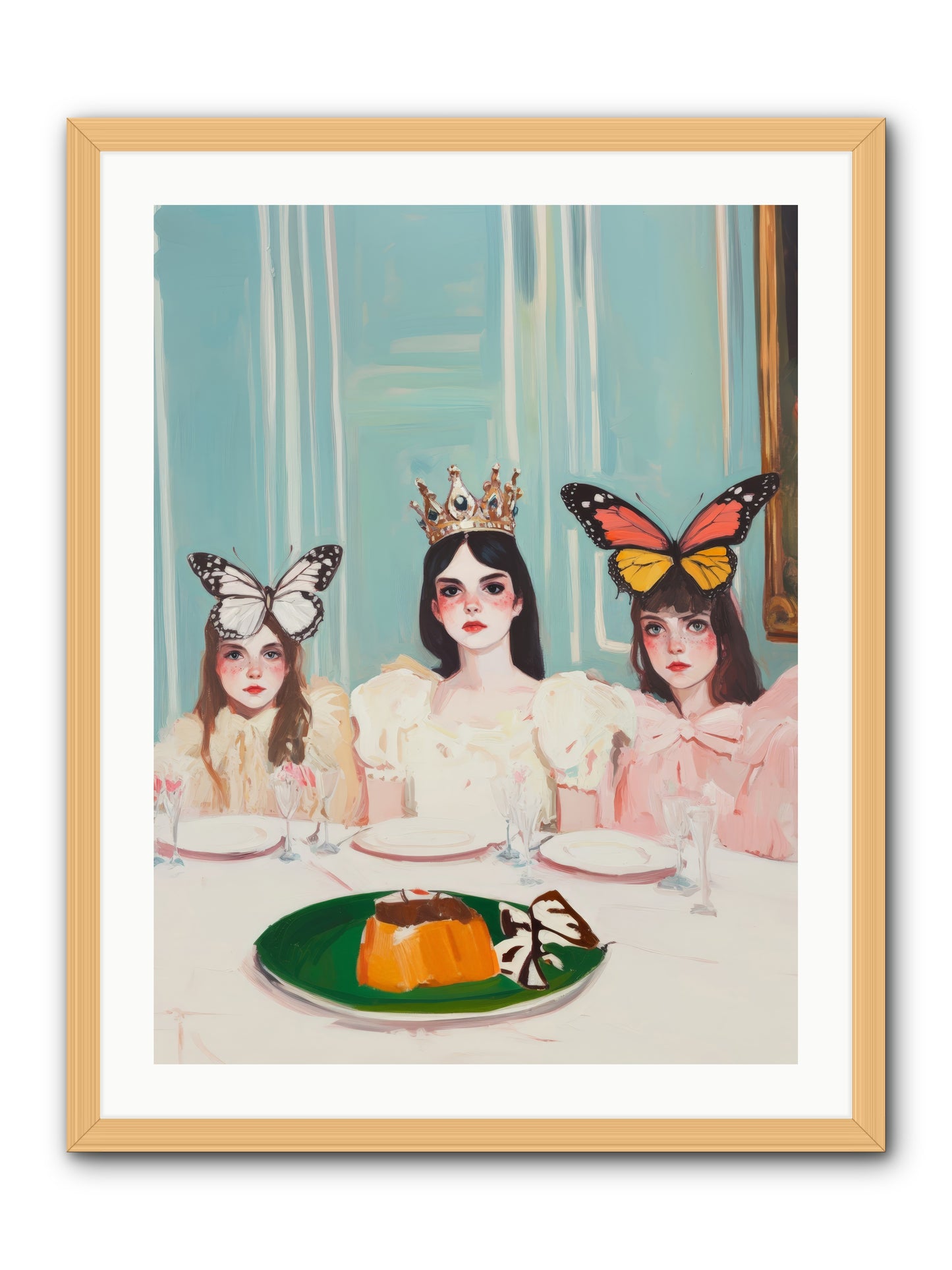 Wing & Sugar ReignRez2 -- Framed Print - Natural 24x32