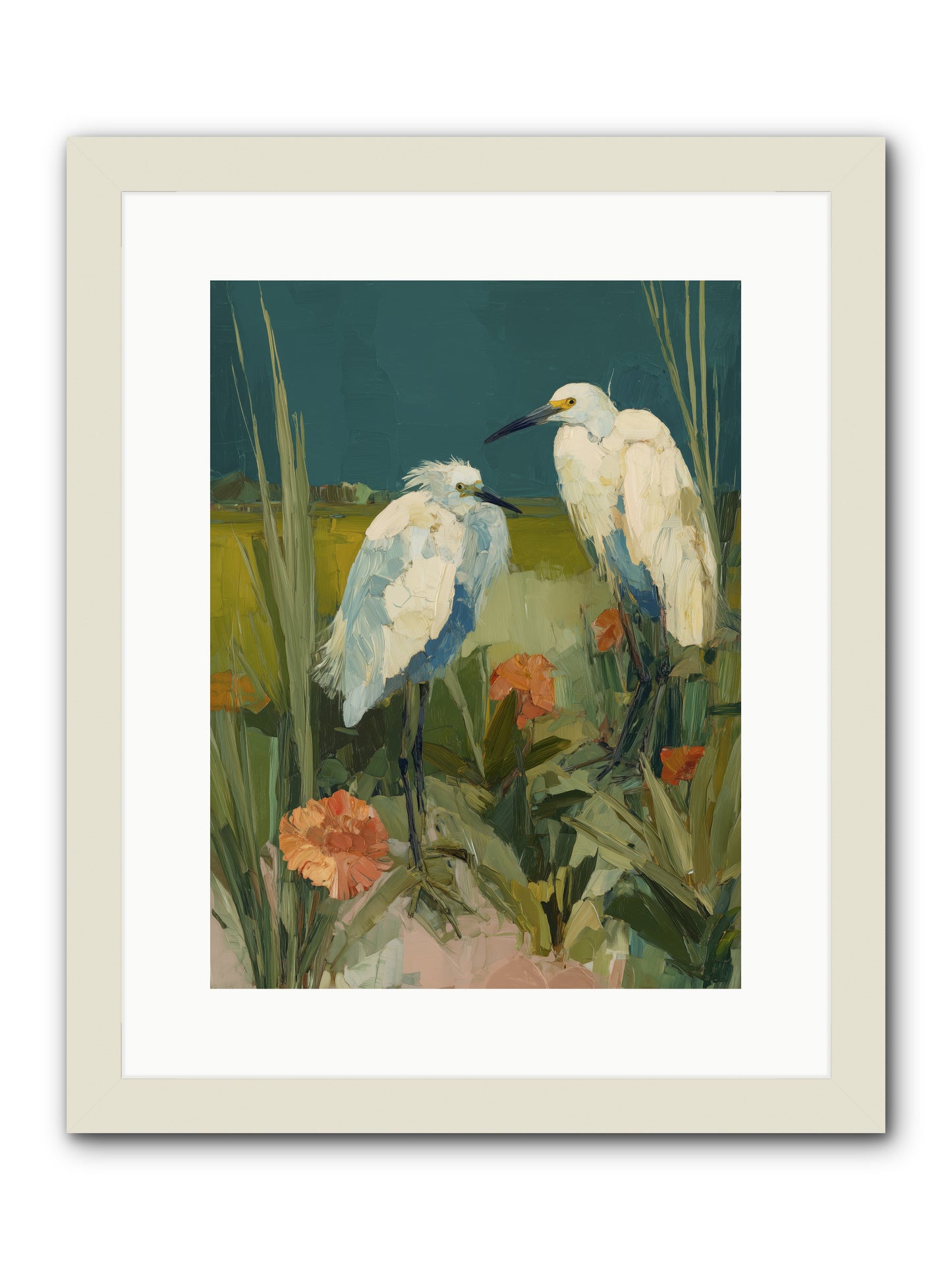 Winged Nobility -- Framed Print - White 12x16
