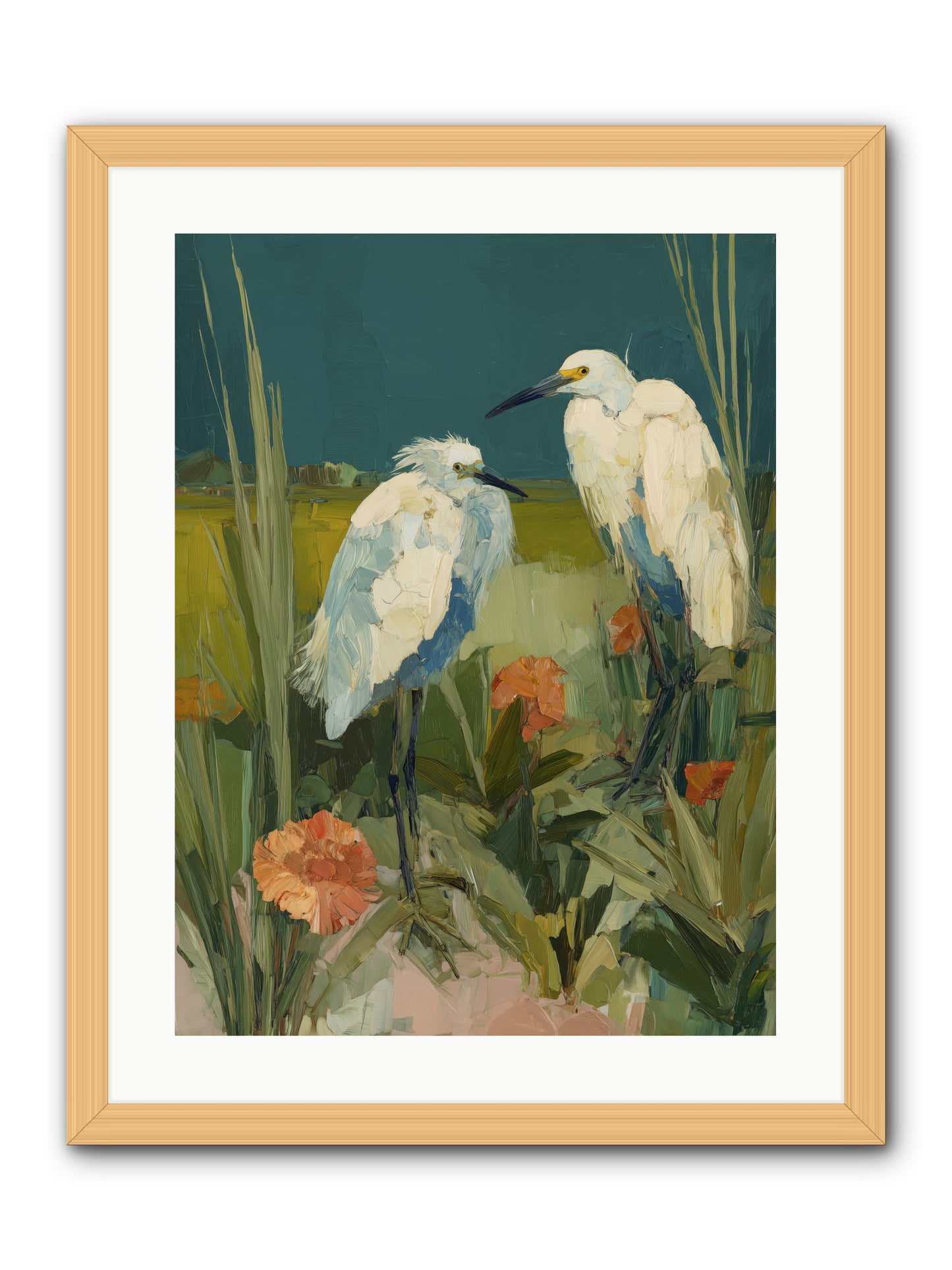 Winged Nobility -- Framed Print - Natural 18x24