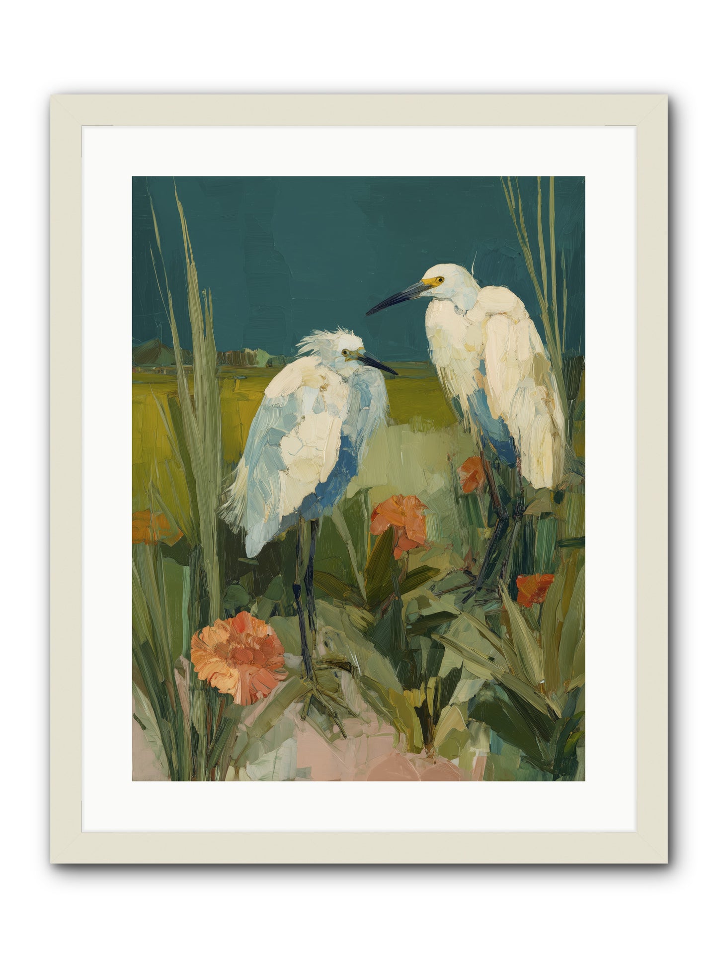 Winged Nobility -- Framed Print - White 18x24