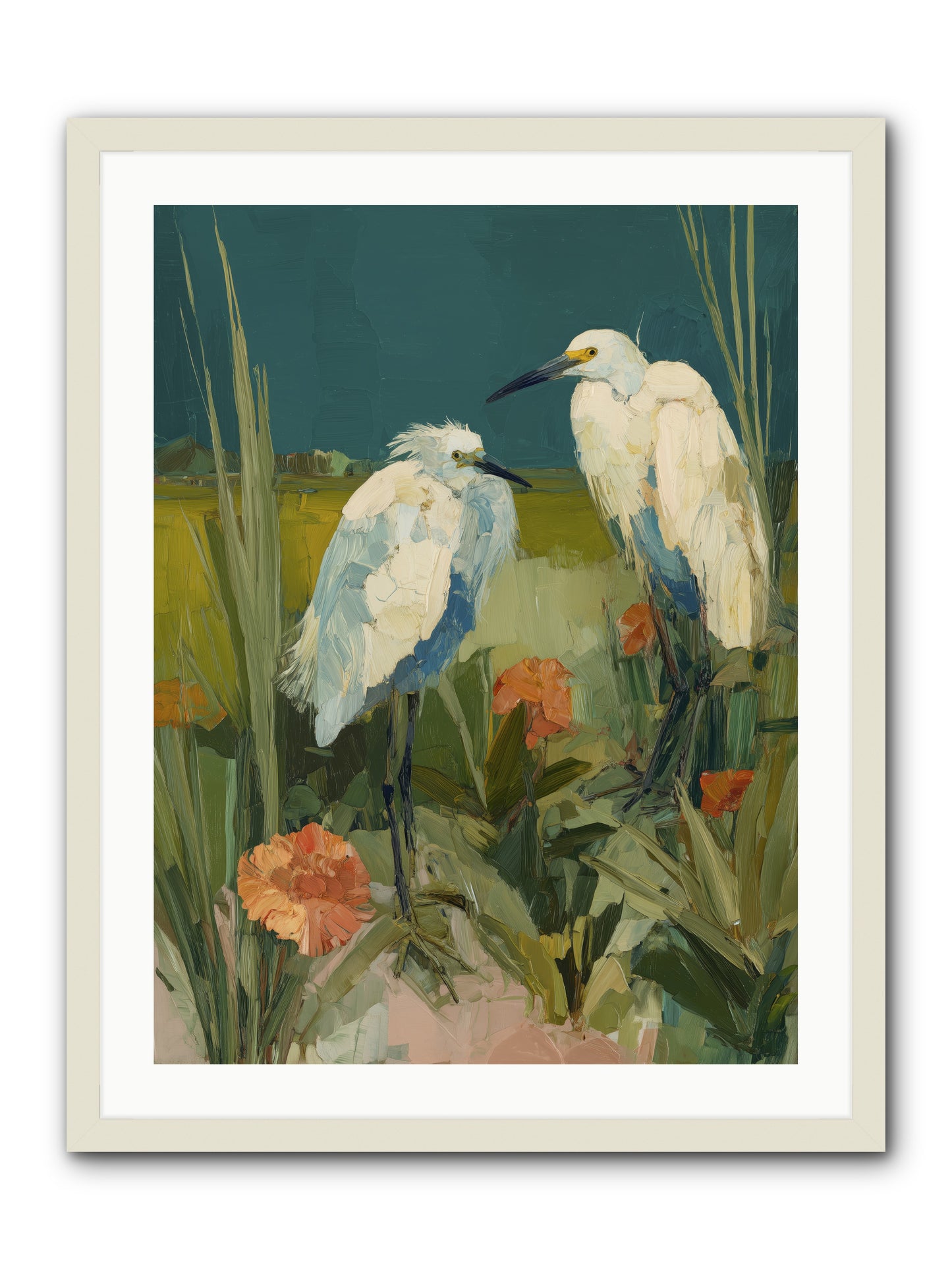 Winged Nobility -- Framed Print - White 24x32