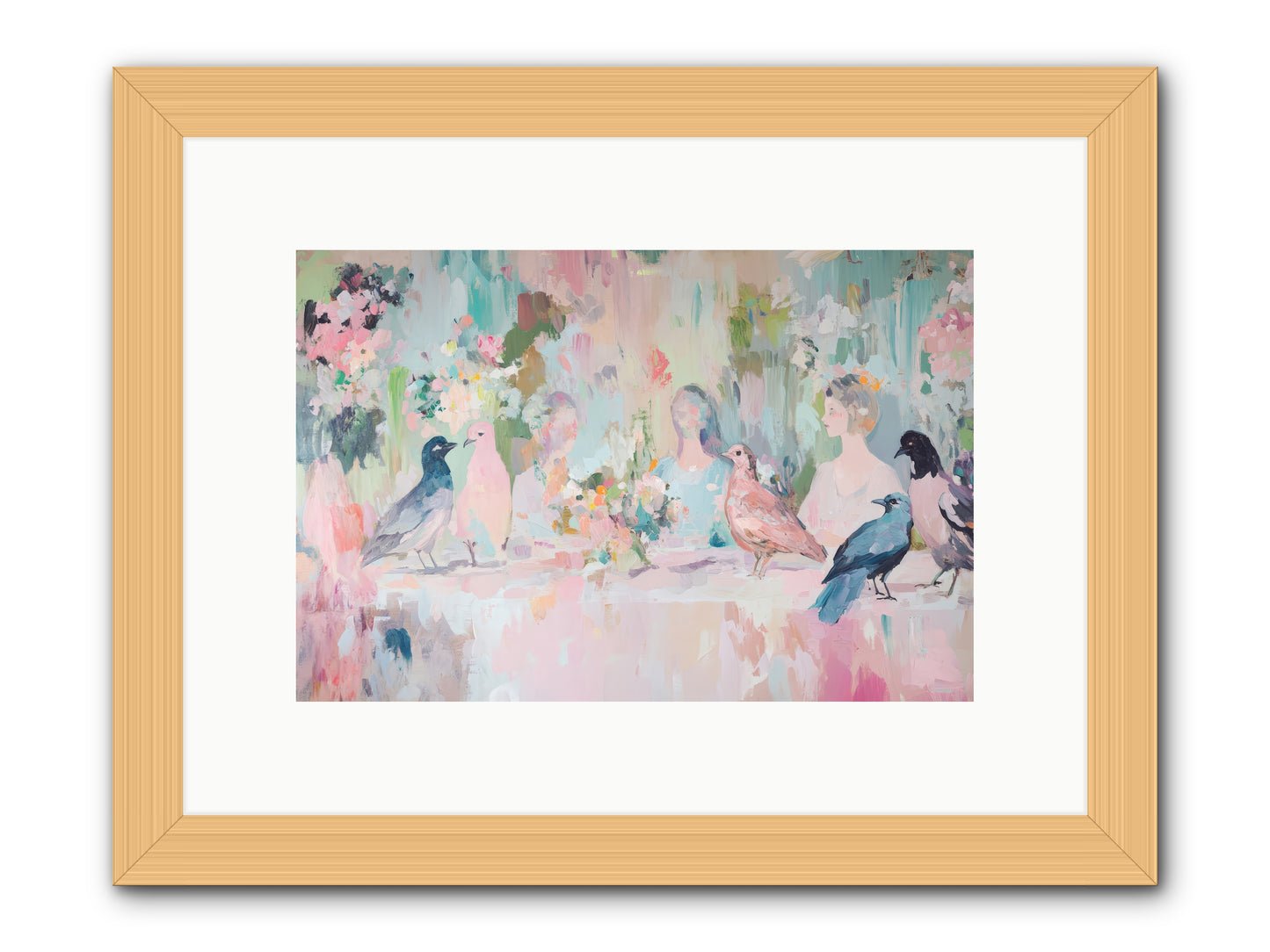 Winged Songs -- Framed Print - Natural 12x8