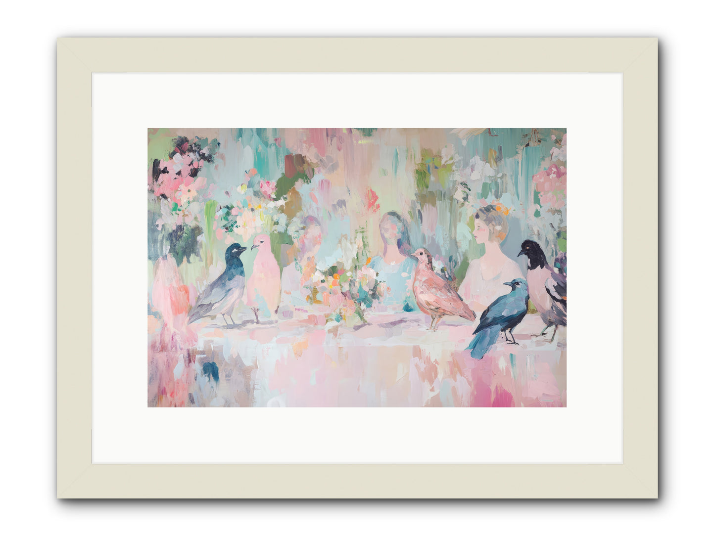 Winged Songs -- Framed Print - White 15x10