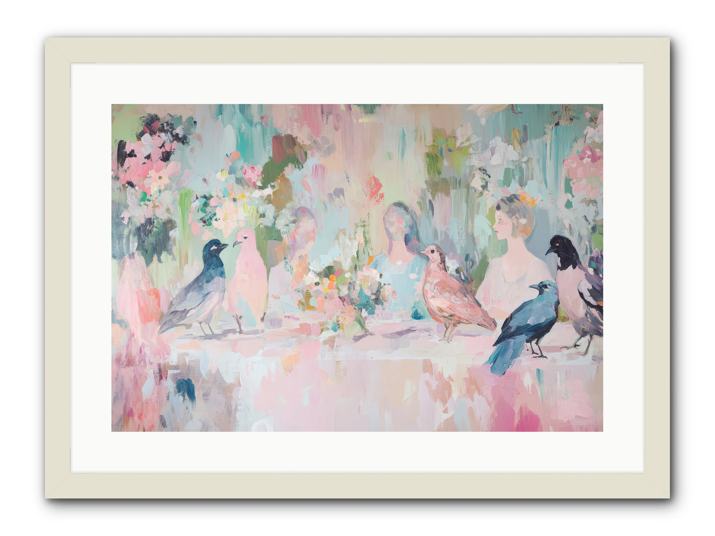 Winged Songs -- Framed Print - White 24x16