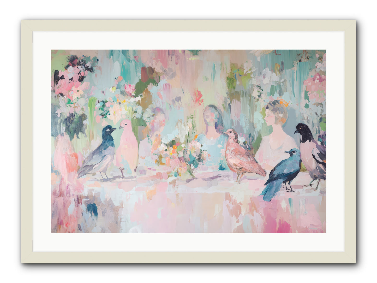 Winged Songs -- Framed Print - White 30x20