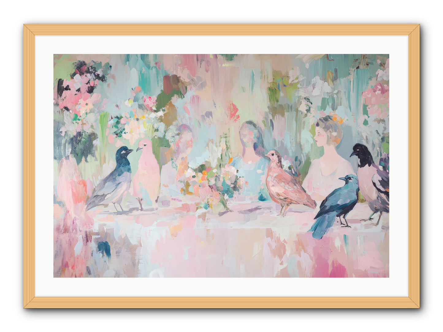 Winged Songs -- Framed Print - Natural 36x24