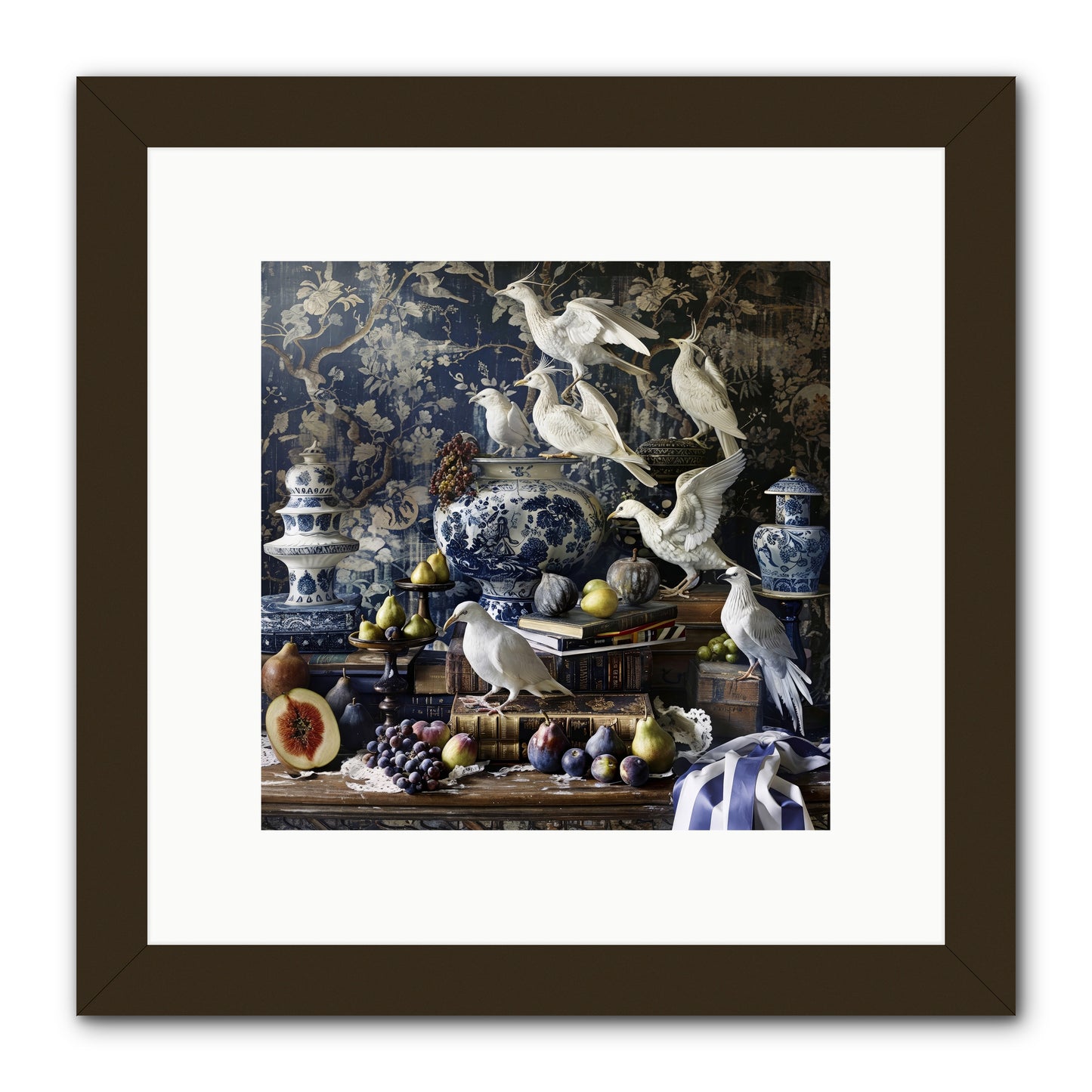 Wingèd Whispers of Arcadia -- Framed Print - Black 10x10