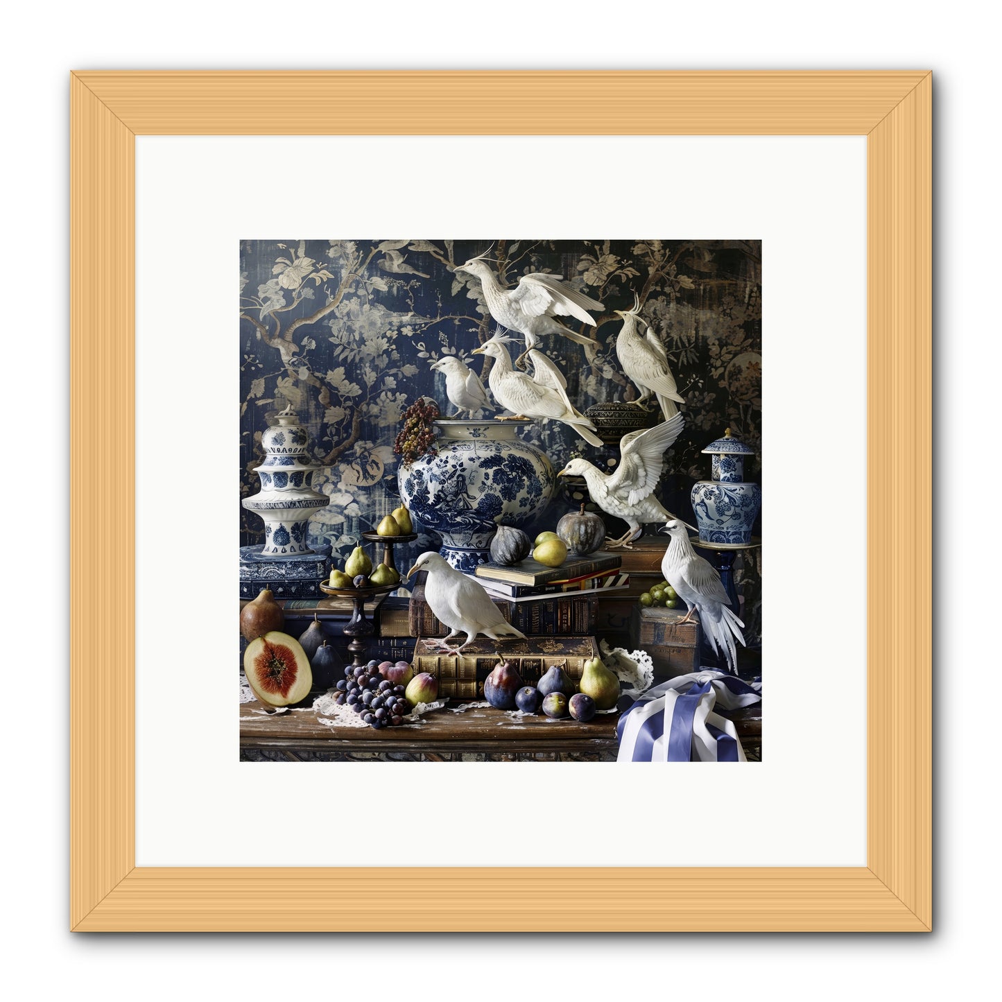 Wingèd Whispers of Arcadia -- Framed Print - Natural 10x10