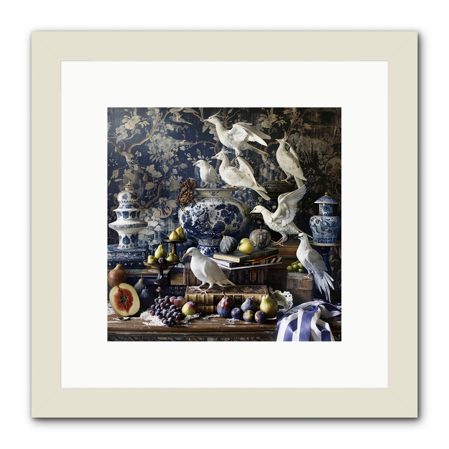 Wingèd Whispers of Arcadia -- Framed Print - White 10x10