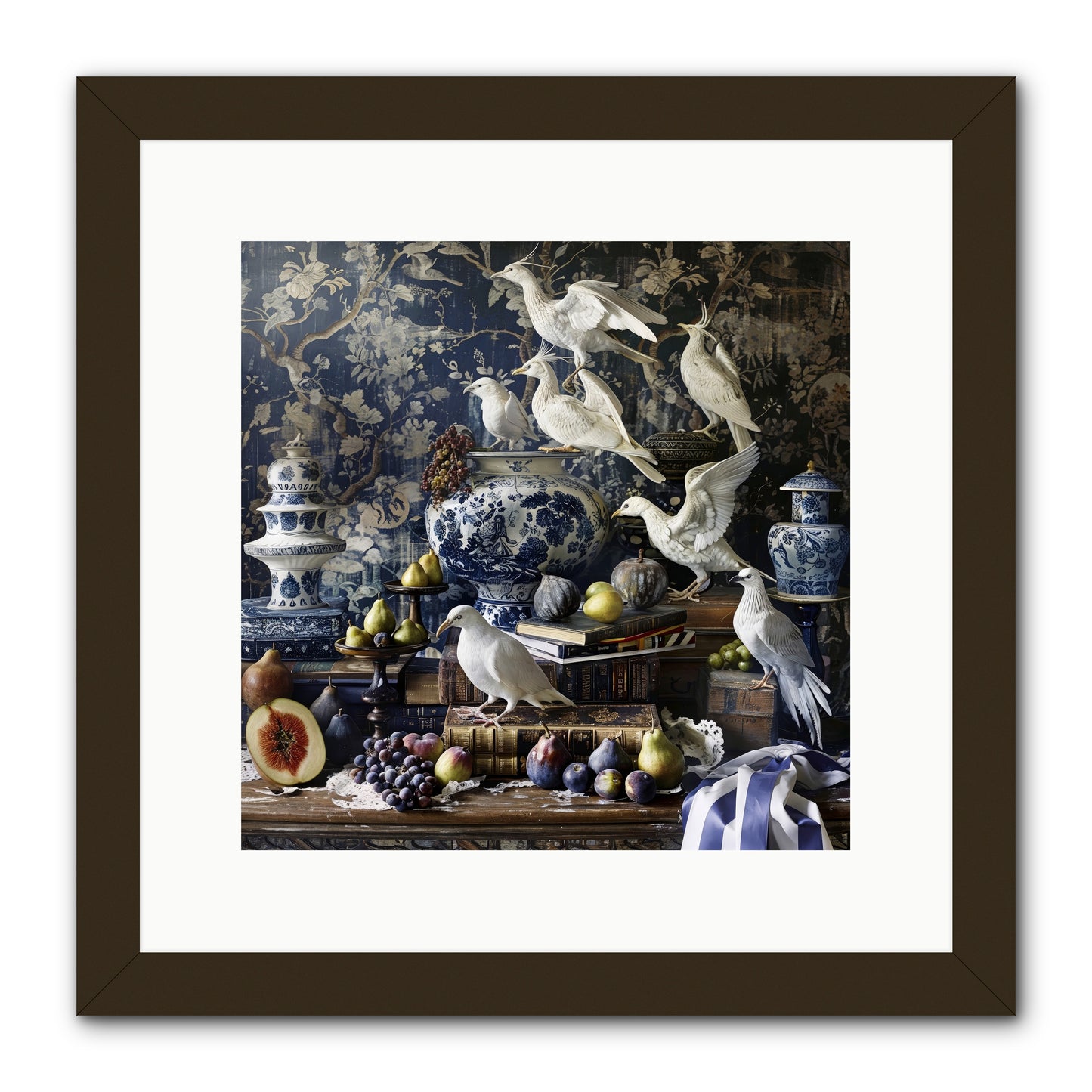 Wingèd Whispers of Arcadia -- Framed Print - Black 12x12