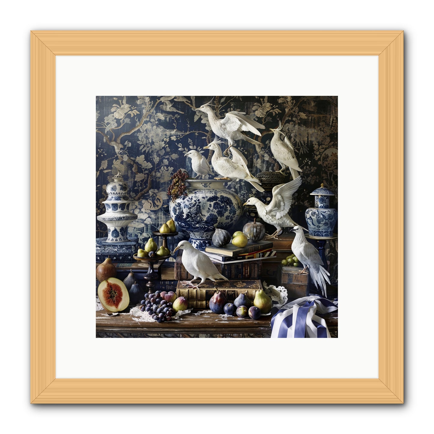 Wingèd Whispers of Arcadia -- Framed Print - Natural 12x12