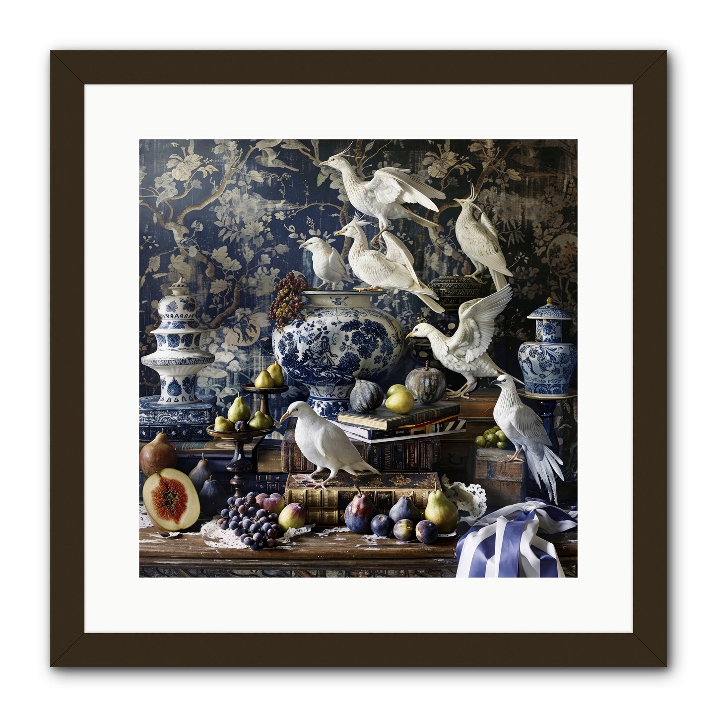 Wingèd Whispers of Arcadia -- Framed Print - Black 16x16