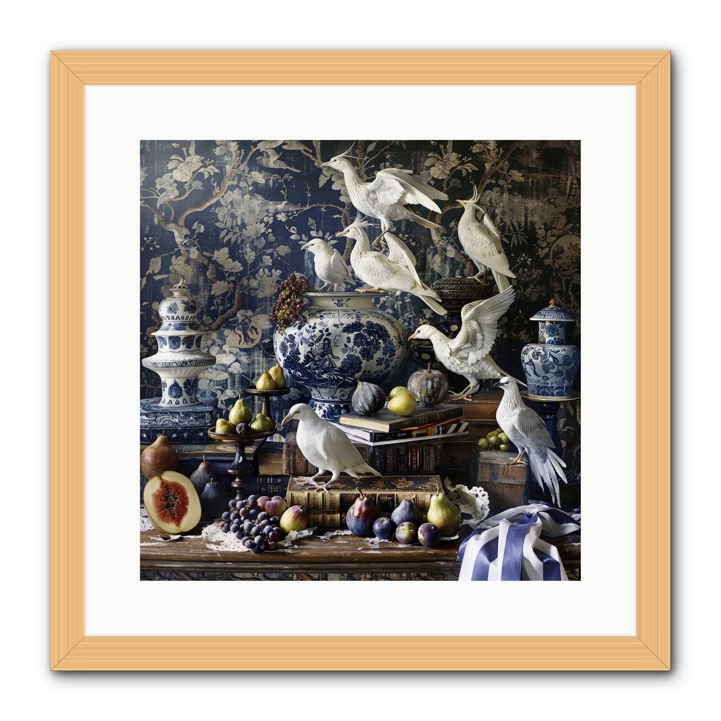 Wingèd Whispers of Arcadia -- Framed Print - Natural 16x16