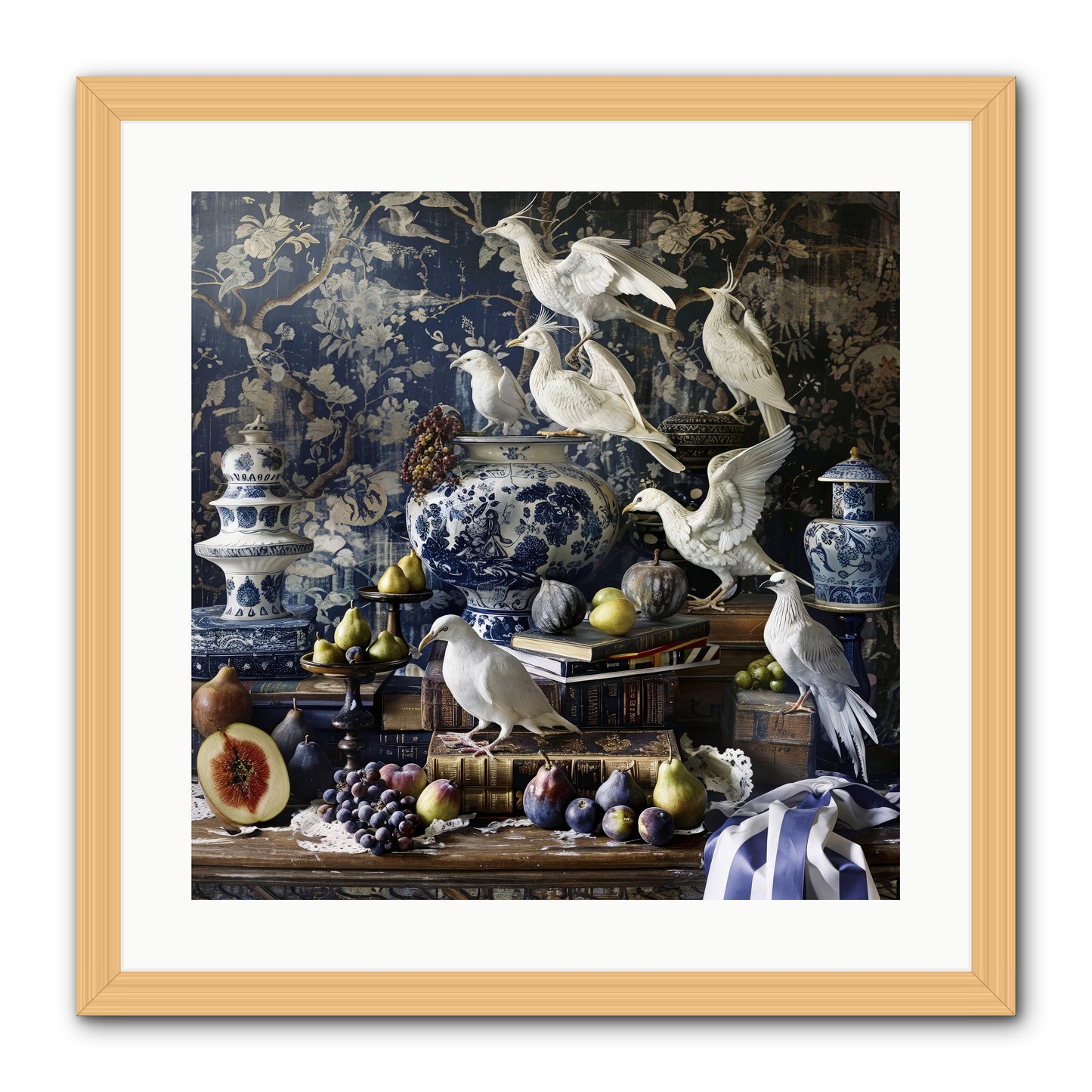 Wingèd Whispers of Arcadia -- Framed Print - Natural 20x20