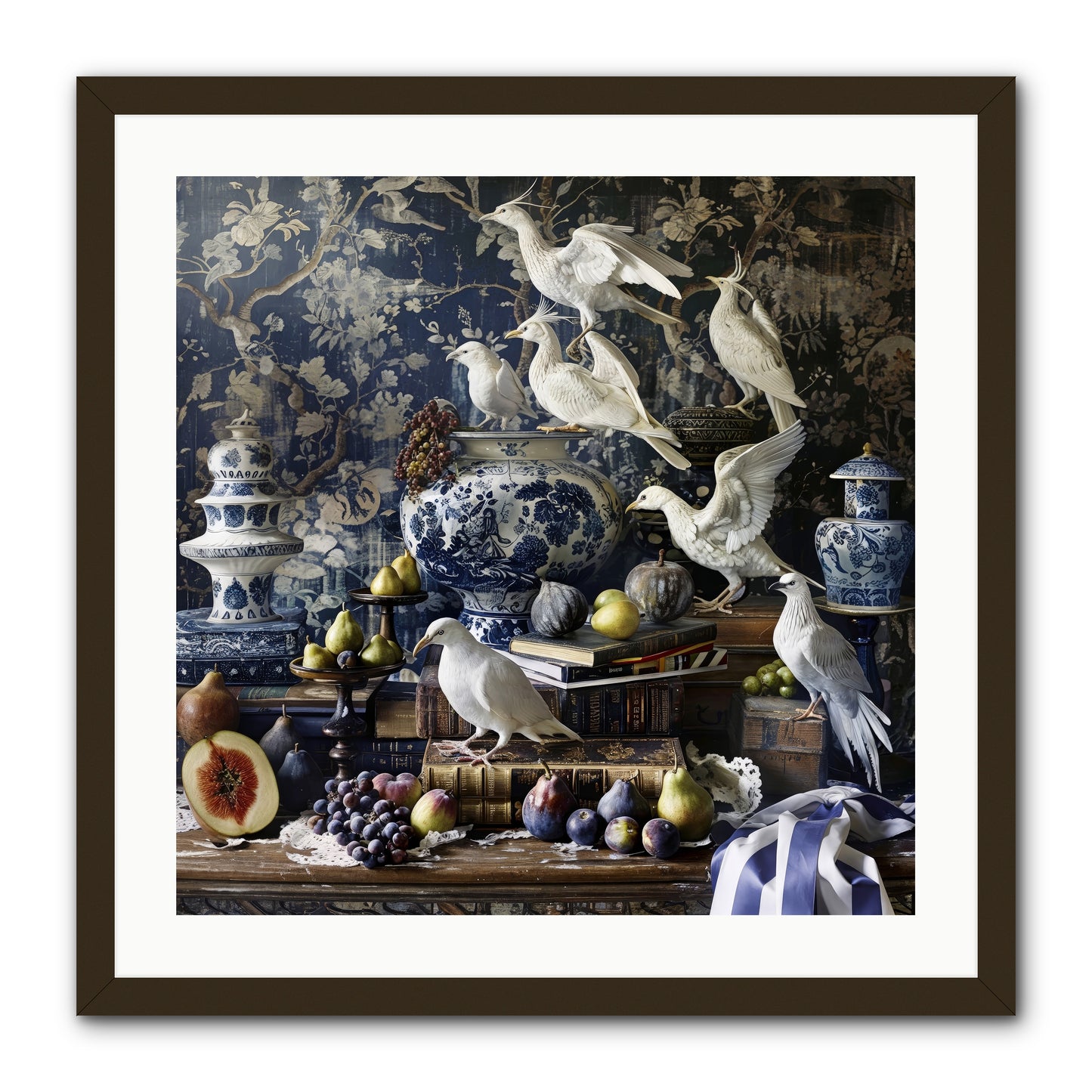 Wingèd Whispers of Arcadia -- Framed Print - Black 24x24
