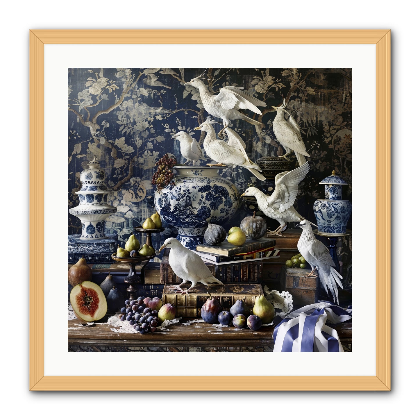 Wingèd Whispers of Arcadia -- Framed Print - Natural 24x24