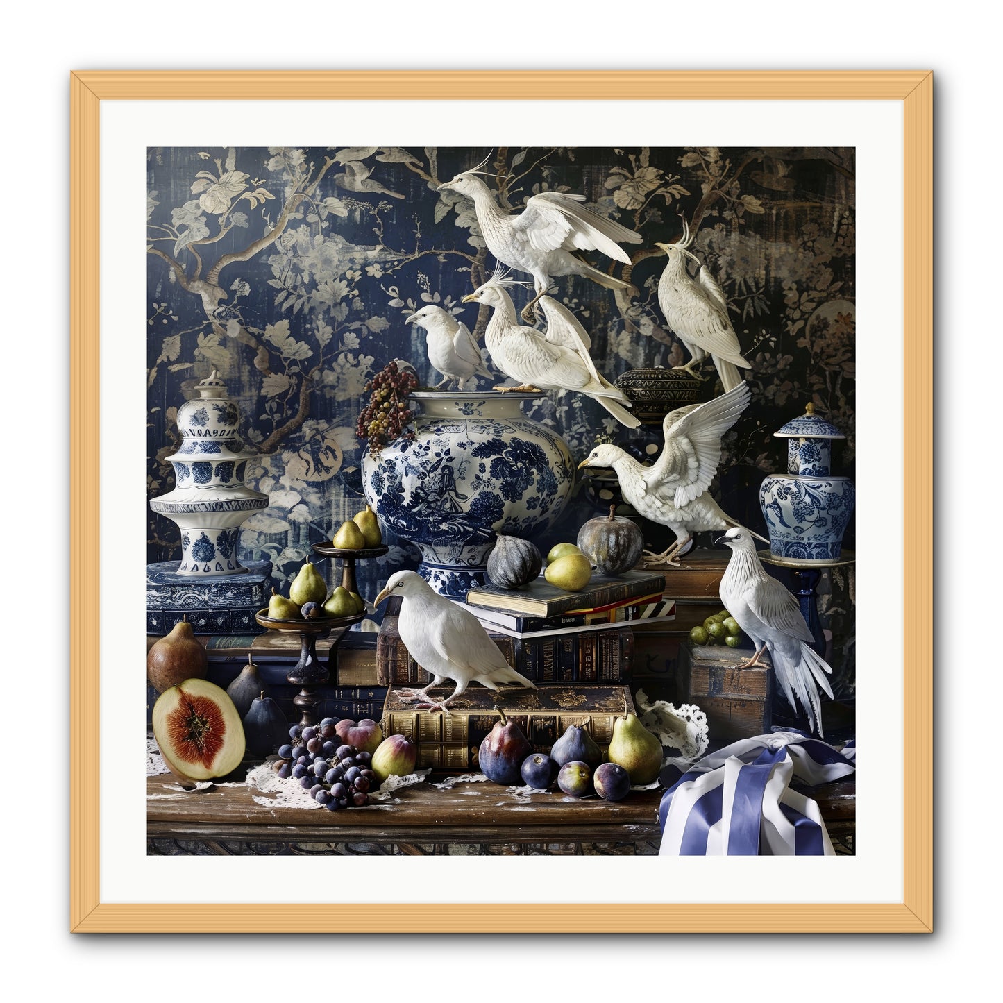 Wingèd Whispers of Arcadia -- Framed Print - Natural 30x30