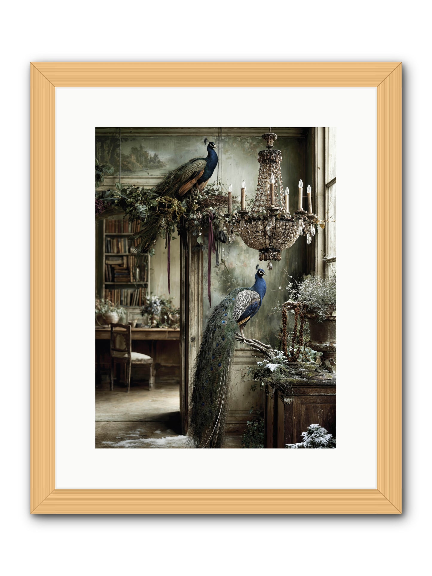 Wings & Wishes Assembly -- Framed Print - Natural 12x16