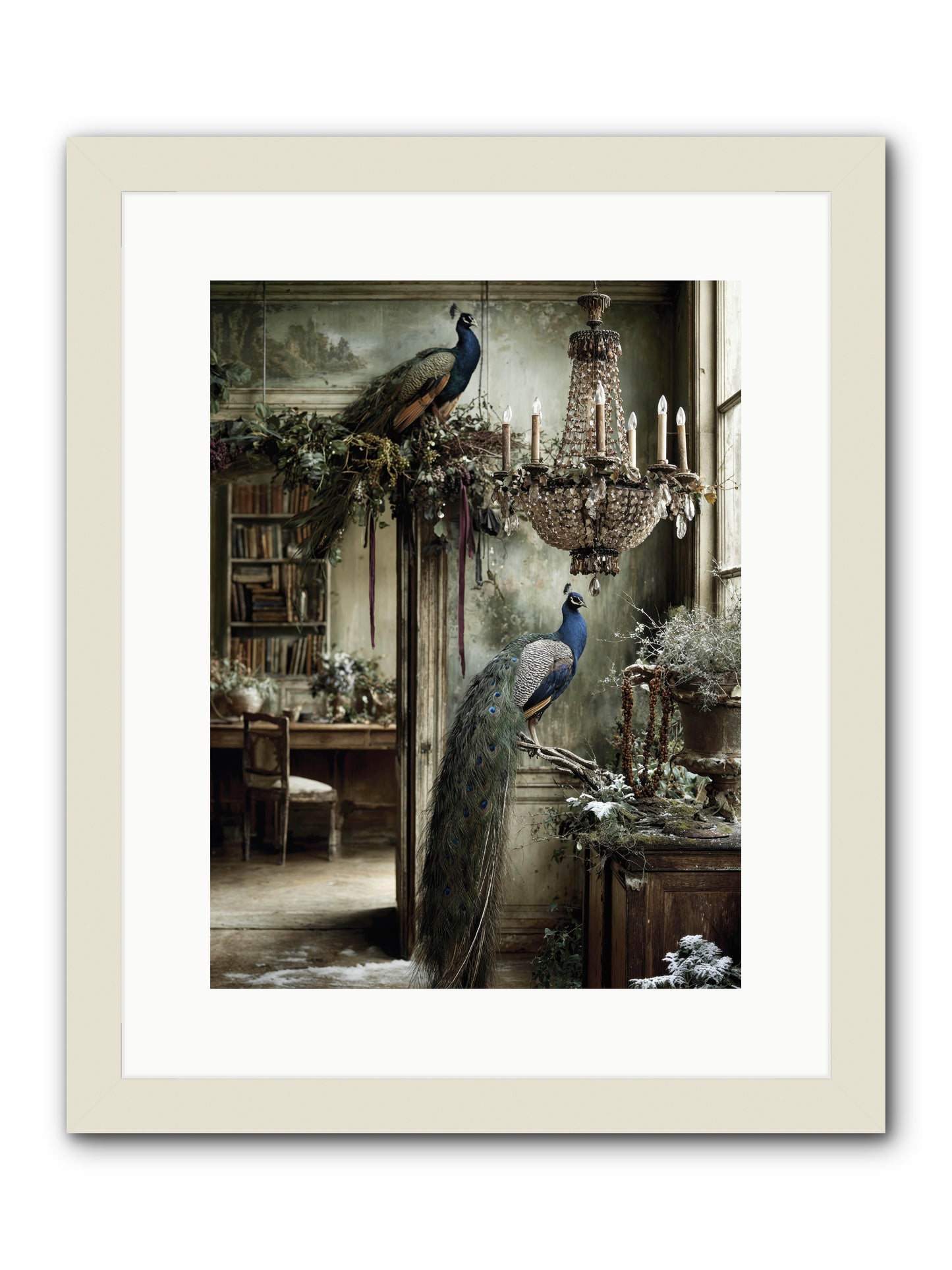 Wings & Wishes Assembly -- Framed Print - White 12x16