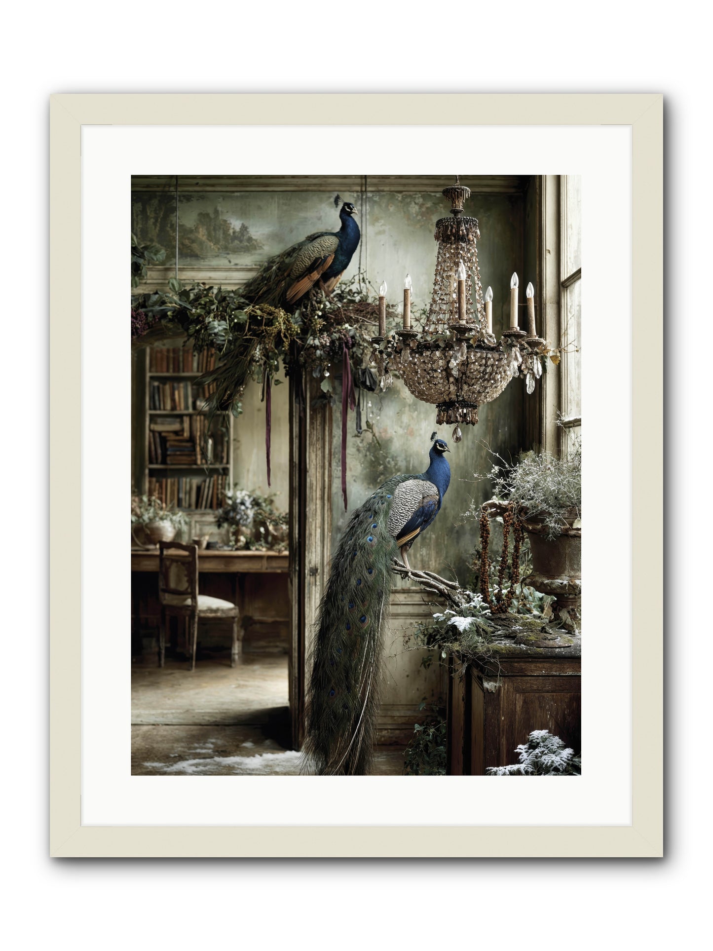 Wings & Wishes Assembly -- Framed Print - White 18x24