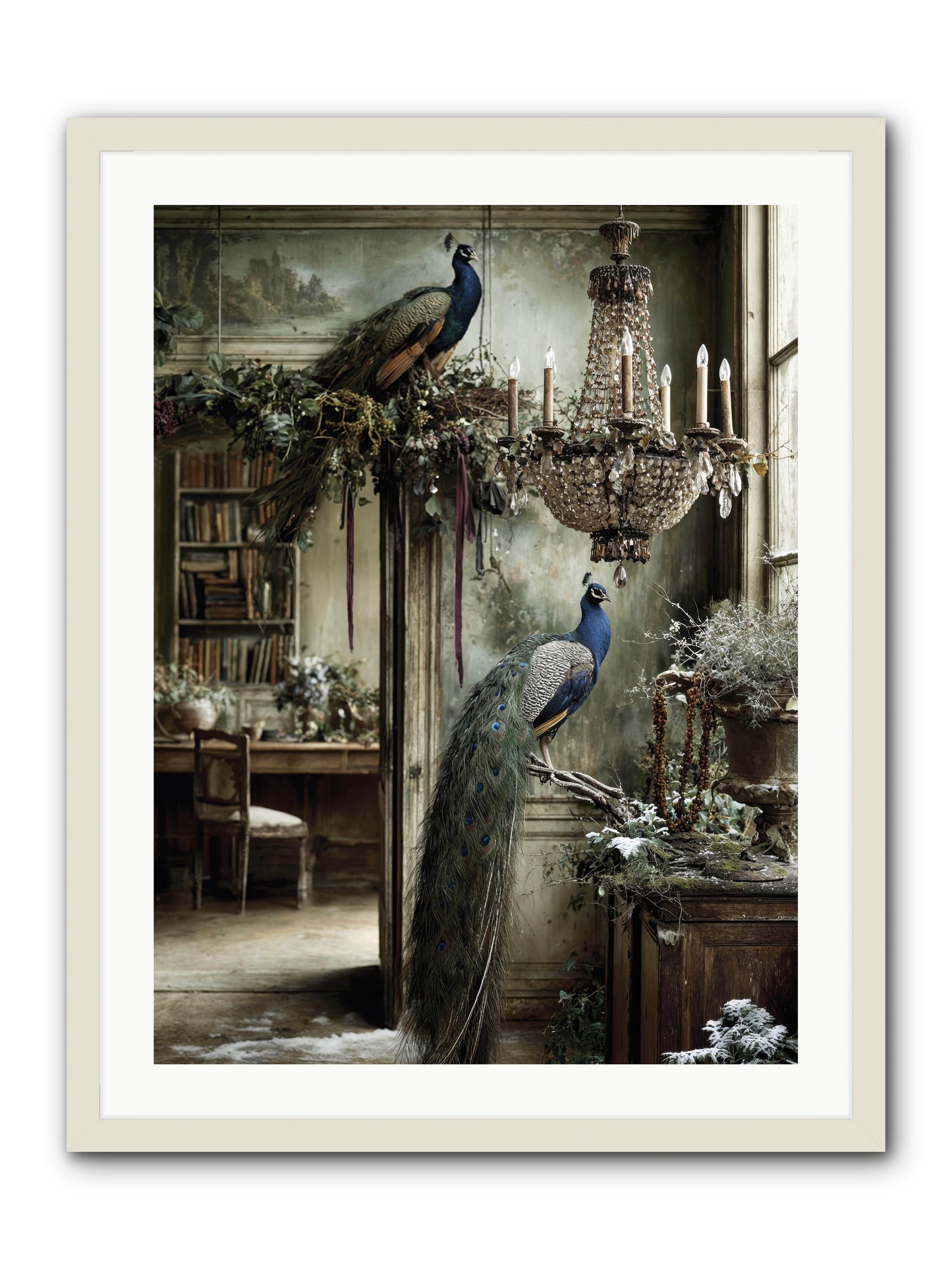 Wings & Wishes Assembly -- Framed Print - White 24x32