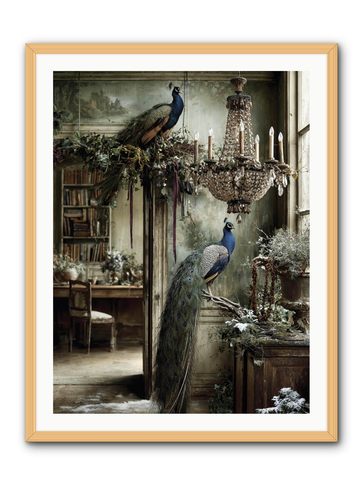 Wings & Wishes Assembly -- Framed Print - Natural 30x40