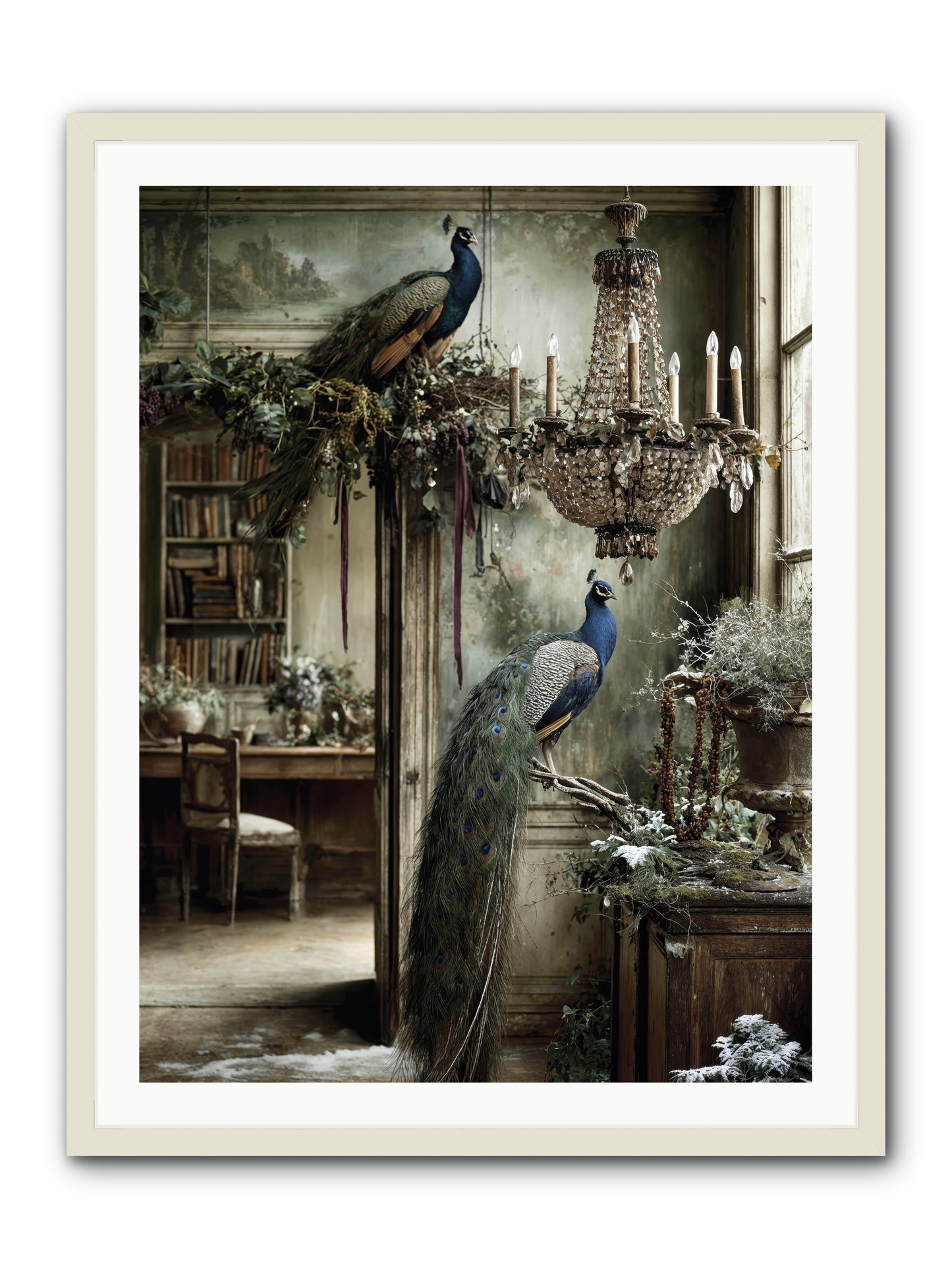 Wings & Wishes Assembly -- Framed Print - White 30x40