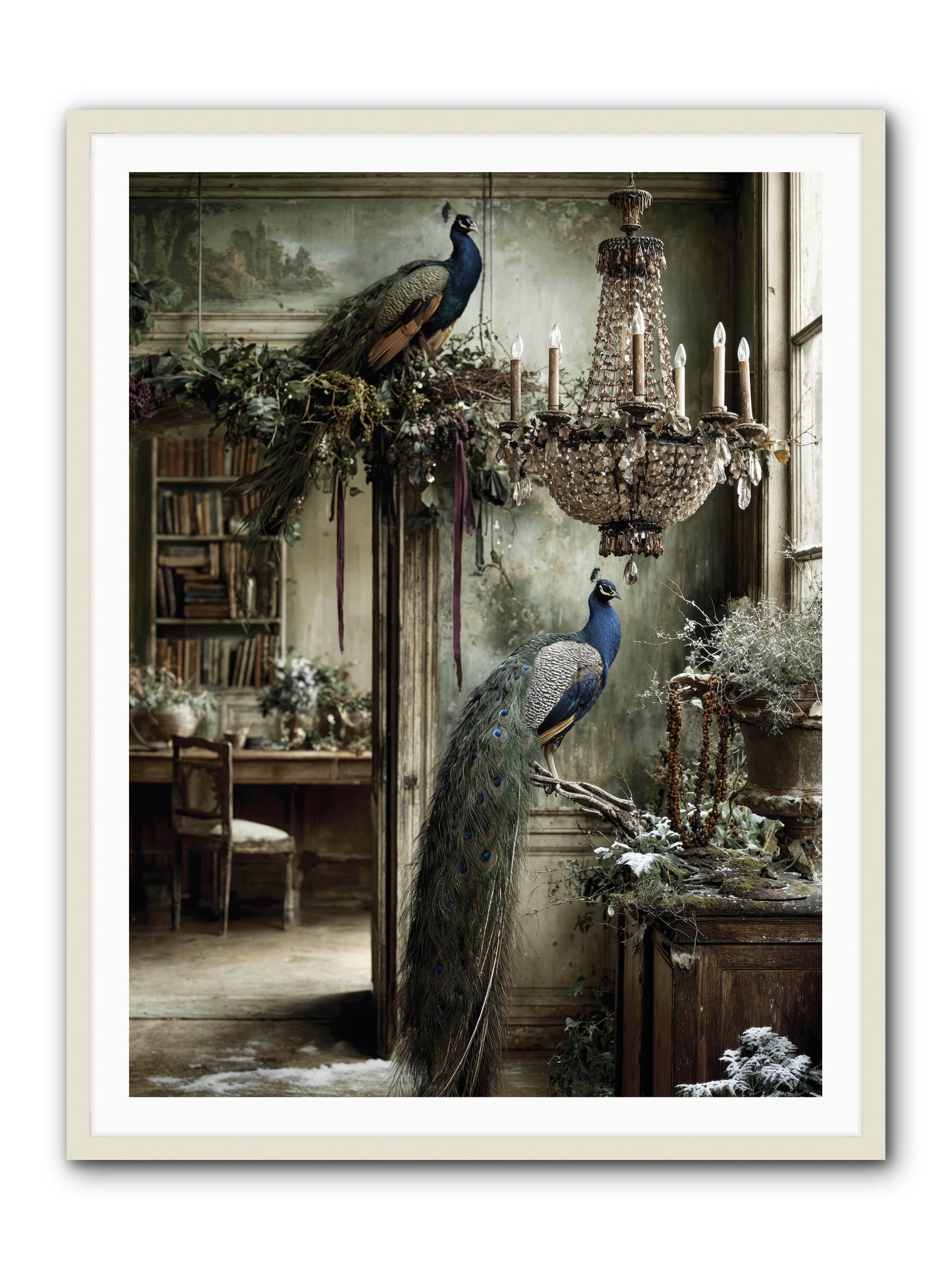 Wings & Wishes Assembly -- Framed Print - White 36x48