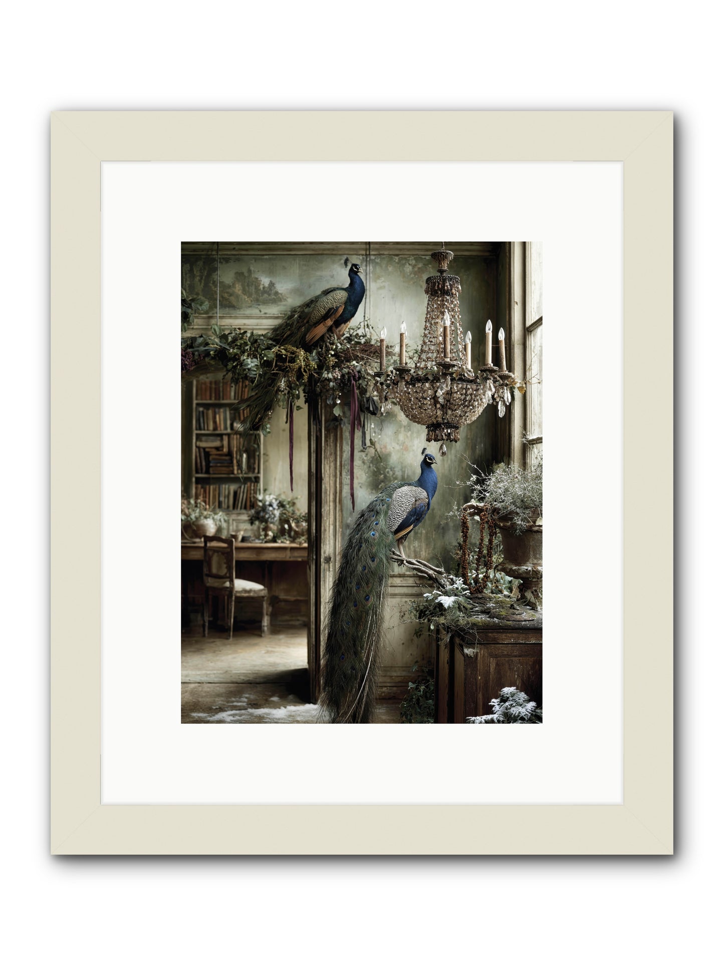 Wings & Wishes Assembly -- Framed Print - White 9x12