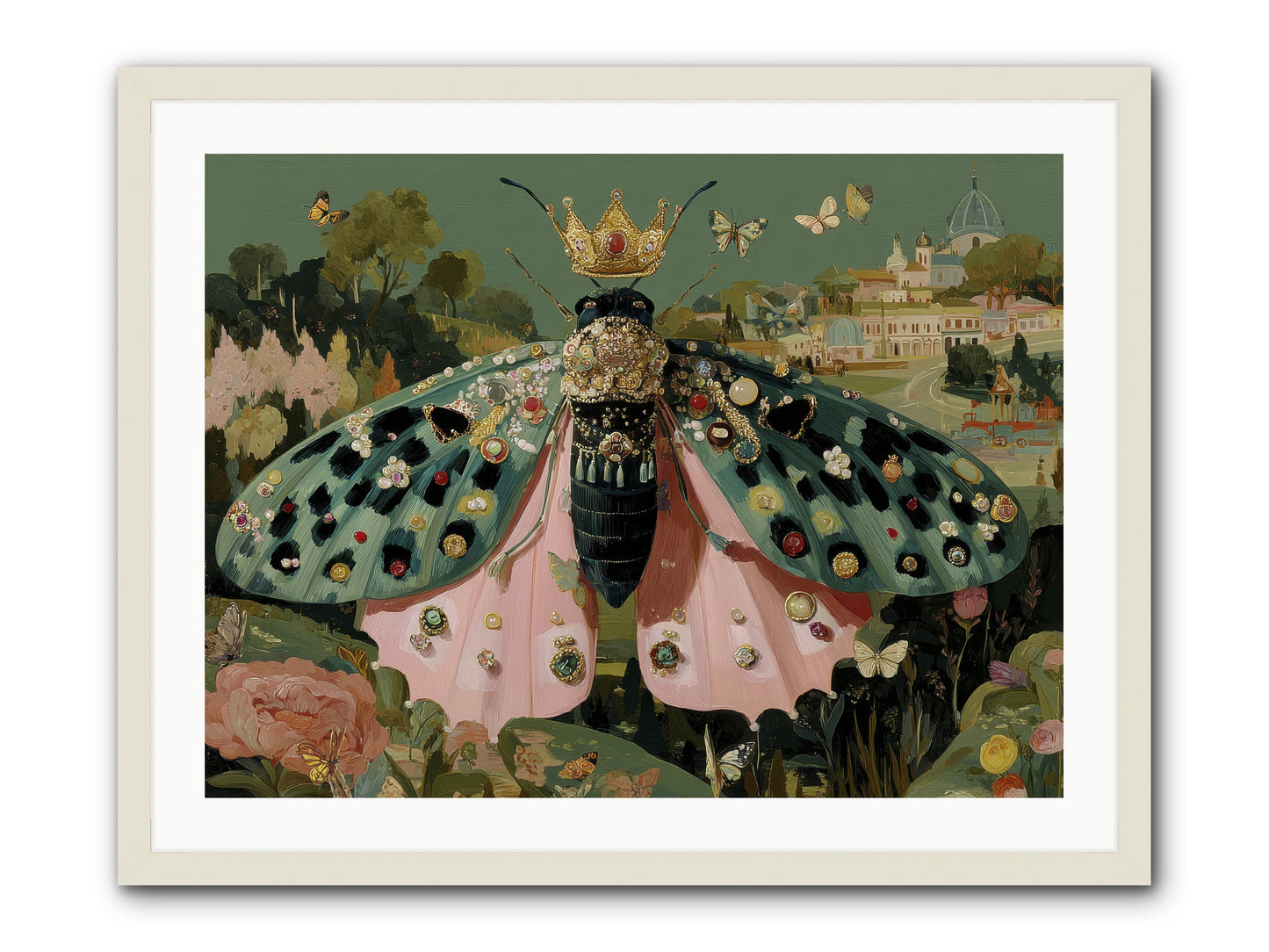 Winsome Extravaganza -- Framed Print - White 32x24