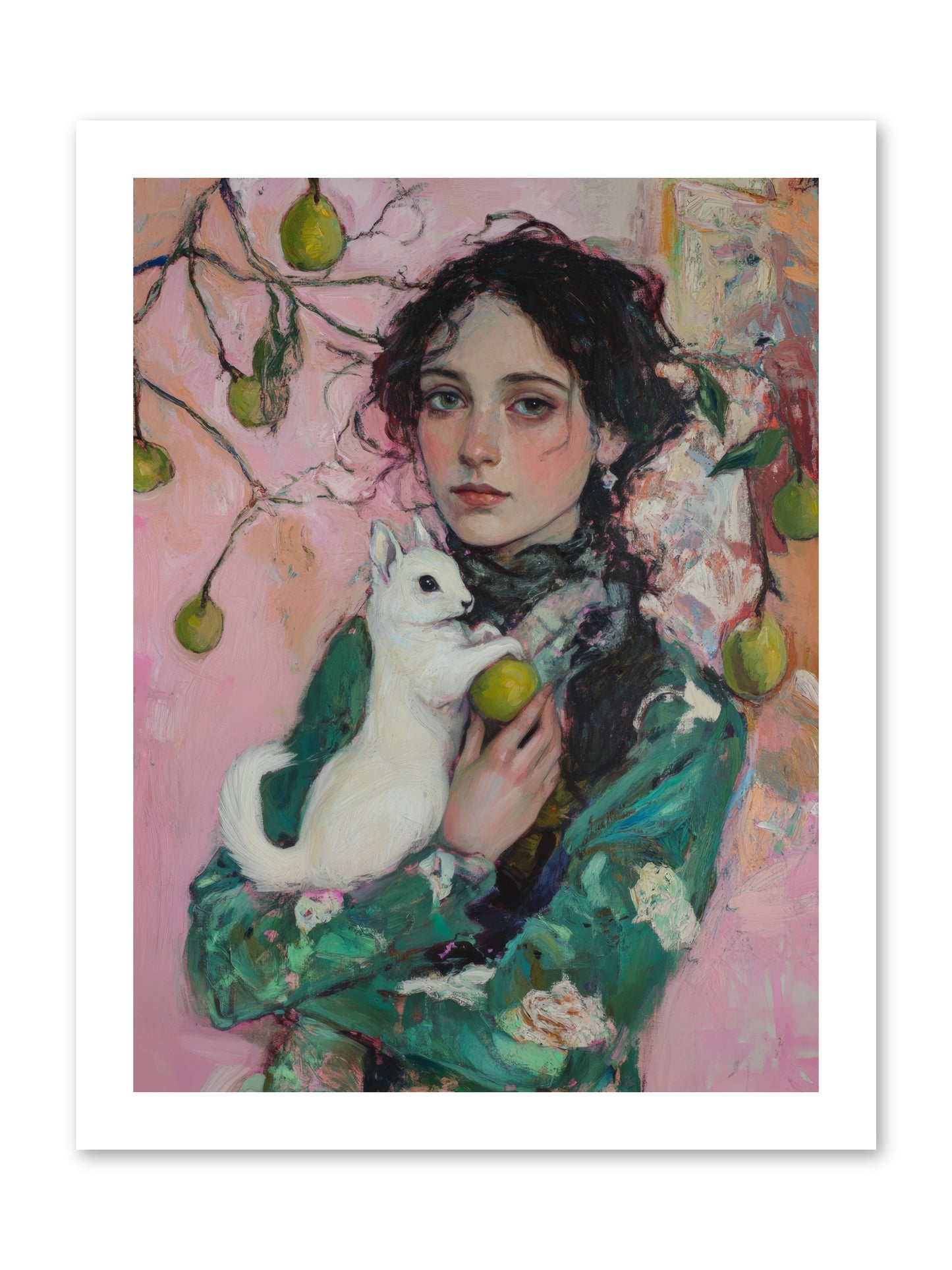 Winter Squirrel Keeper -- Paper Print 12x16