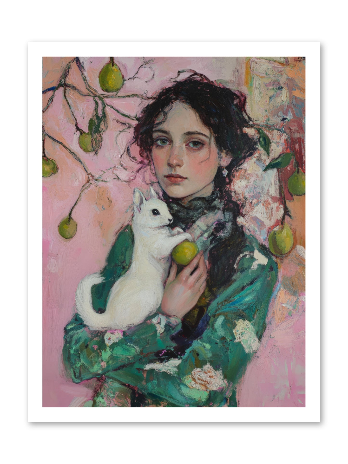 Winter Squirrel Keeper -- Loose Canvas Print 18x24