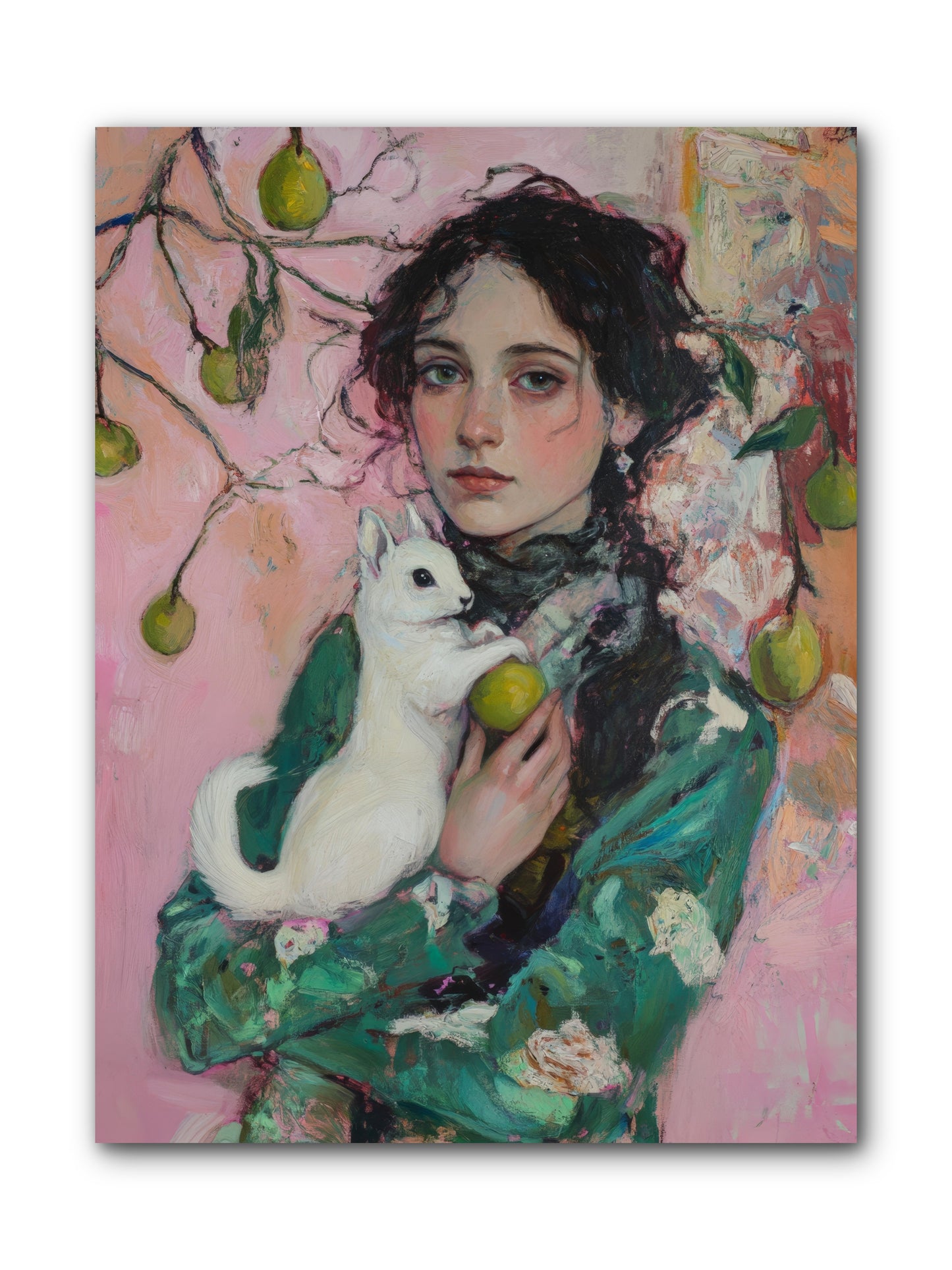Winter Squirrel Keeper -- Wrapped Canvas 9x12