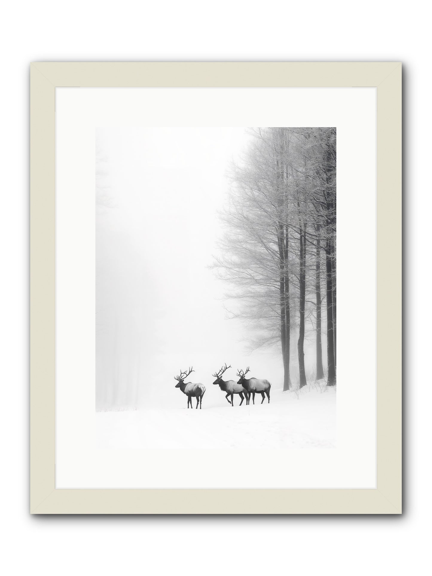 Winter's Grace -- Framed Print - White 12x16