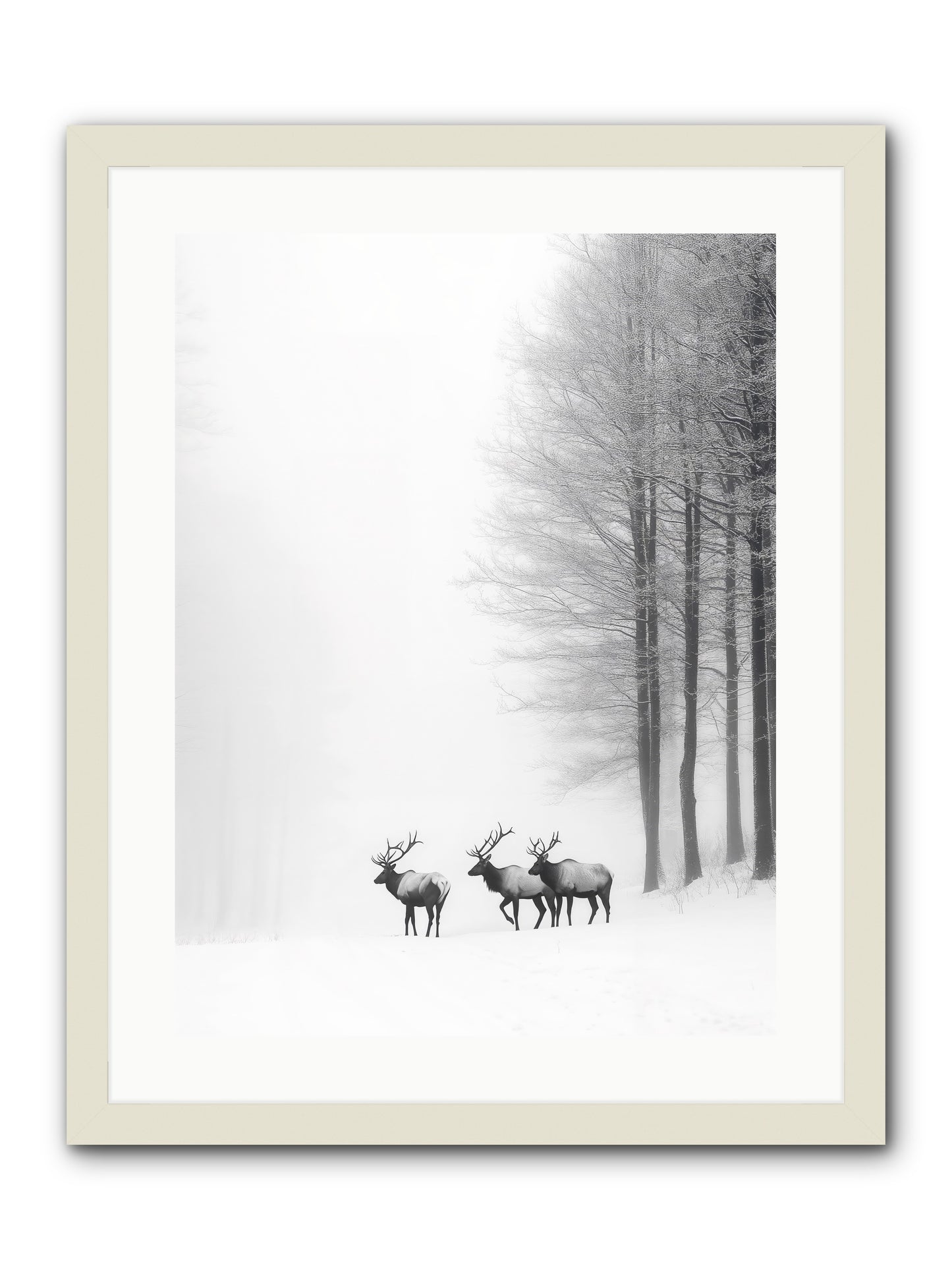 Winter's Grace -- Framed Print - White 18x24