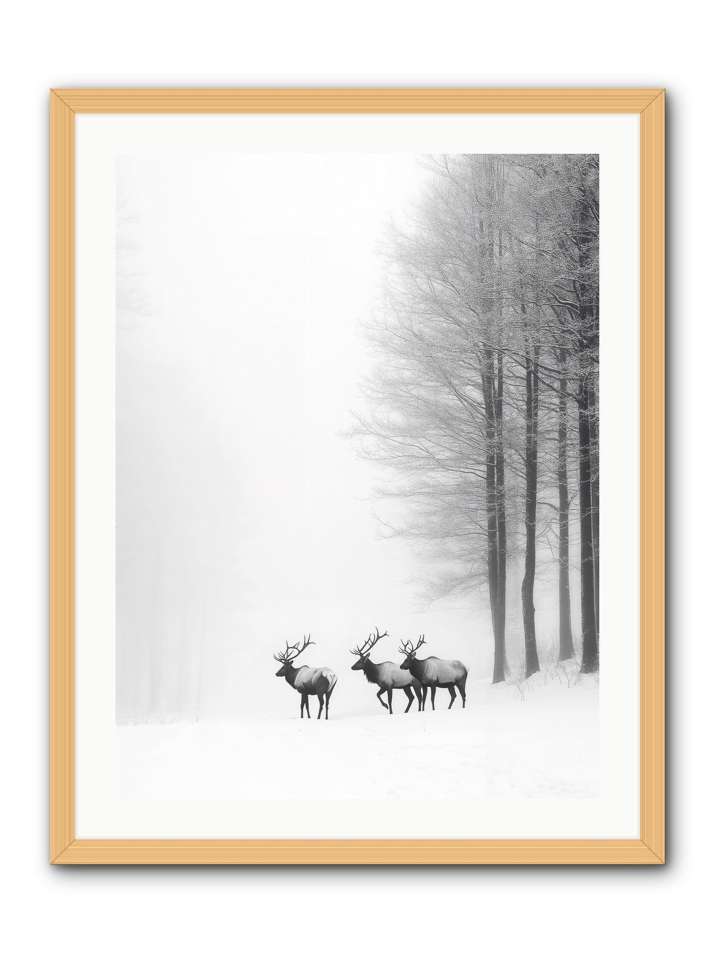 Winter's Grace -- Framed Print - Natural 24x32