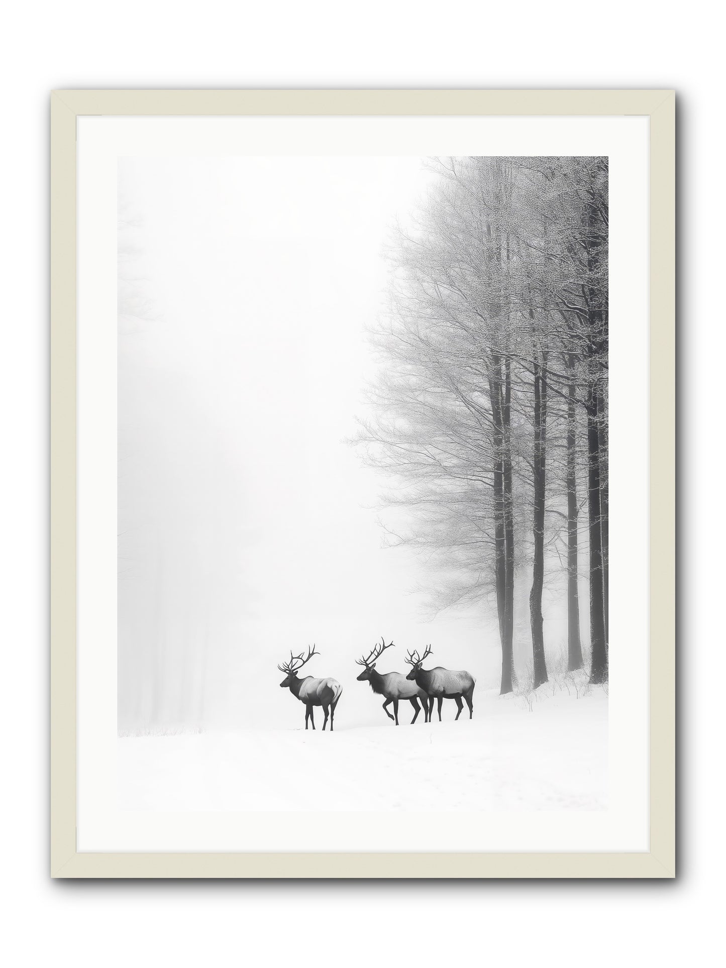 Winter's Grace -- Framed Print - White 24x32