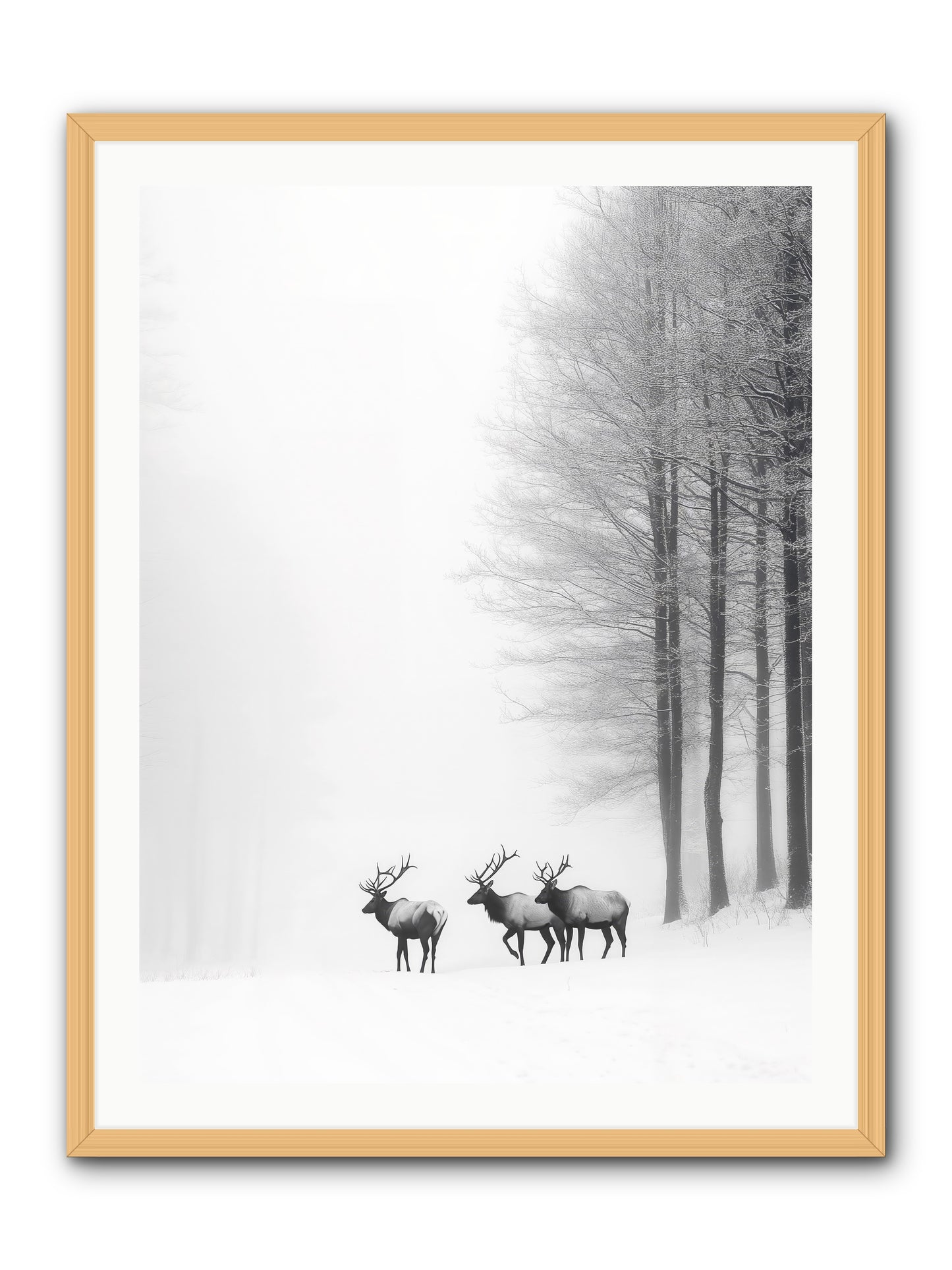 Winter's Grace -- Framed Print - Natural 30x40
