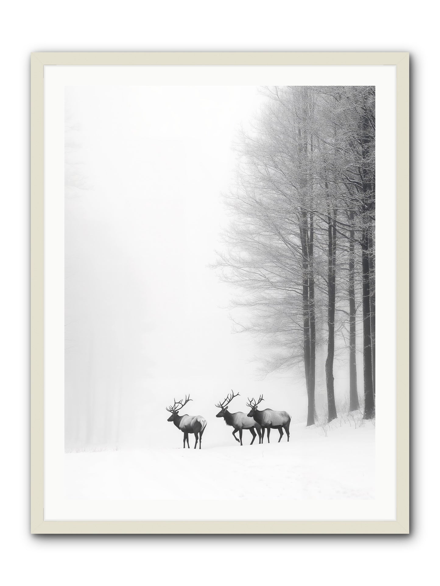 Winter's Grace -- Framed Print - White 30x40