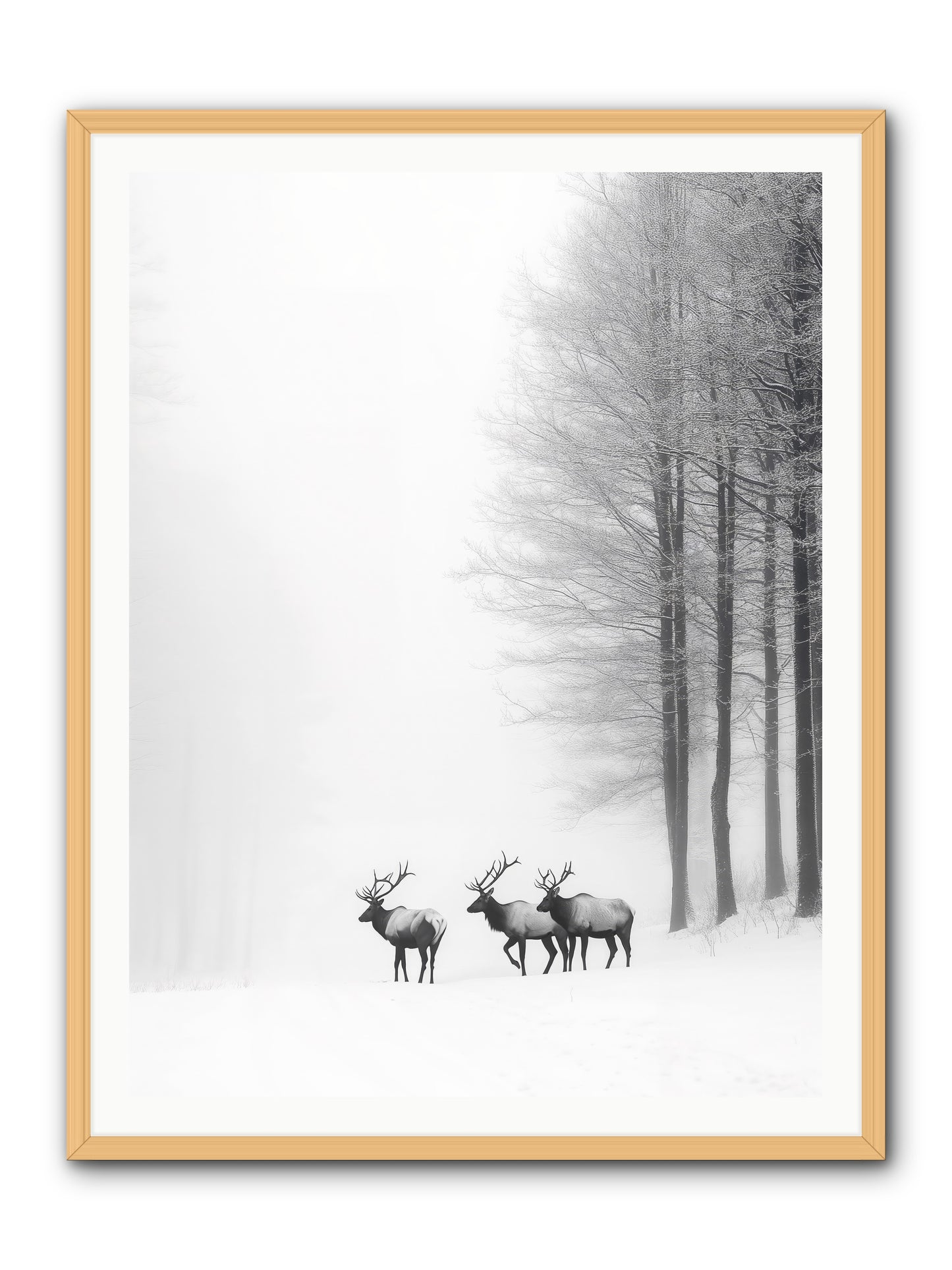 Winter's Grace -- Framed Print - Natural 36x48