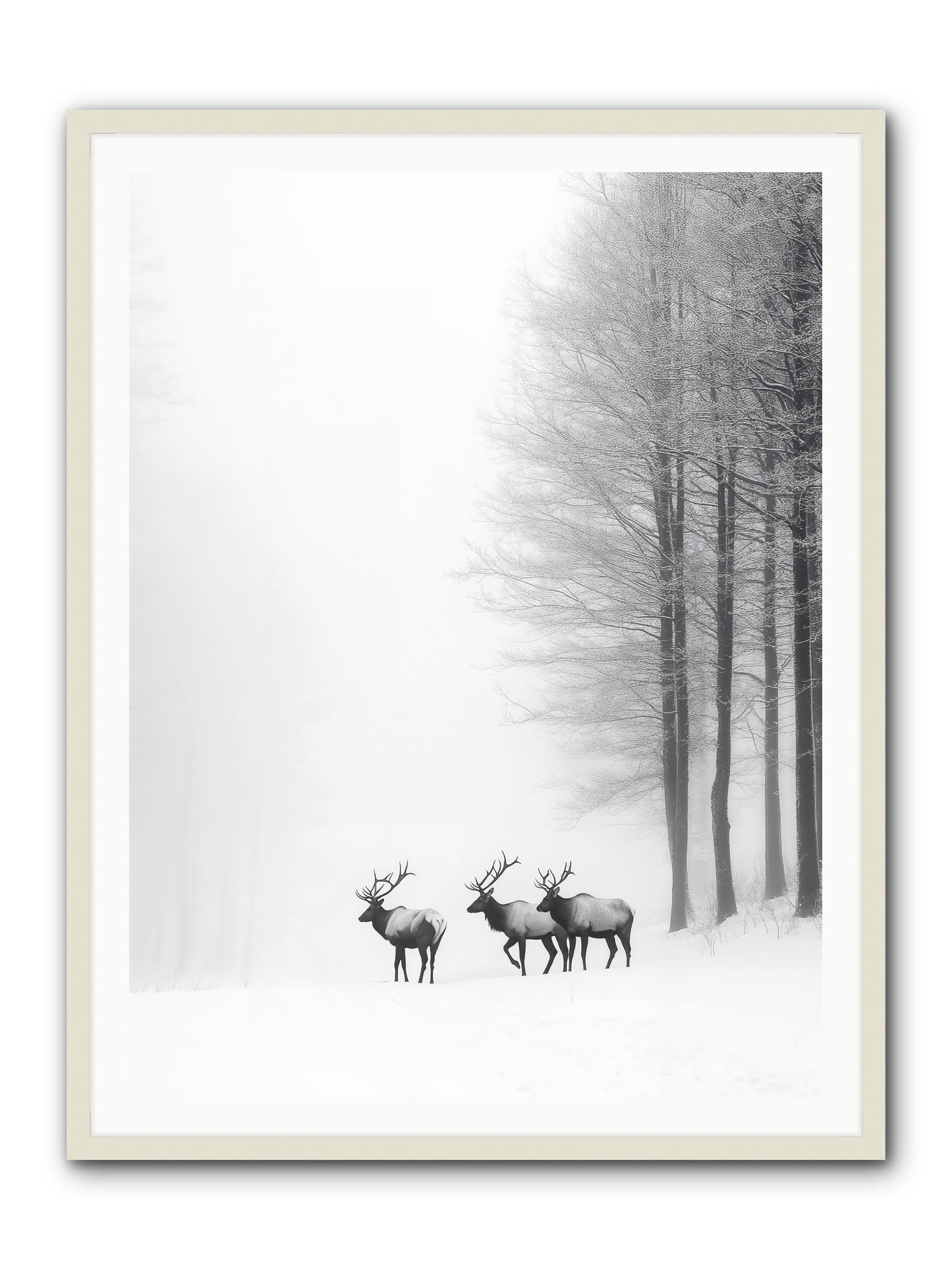 Winter's Grace -- Framed Print - White 36x48