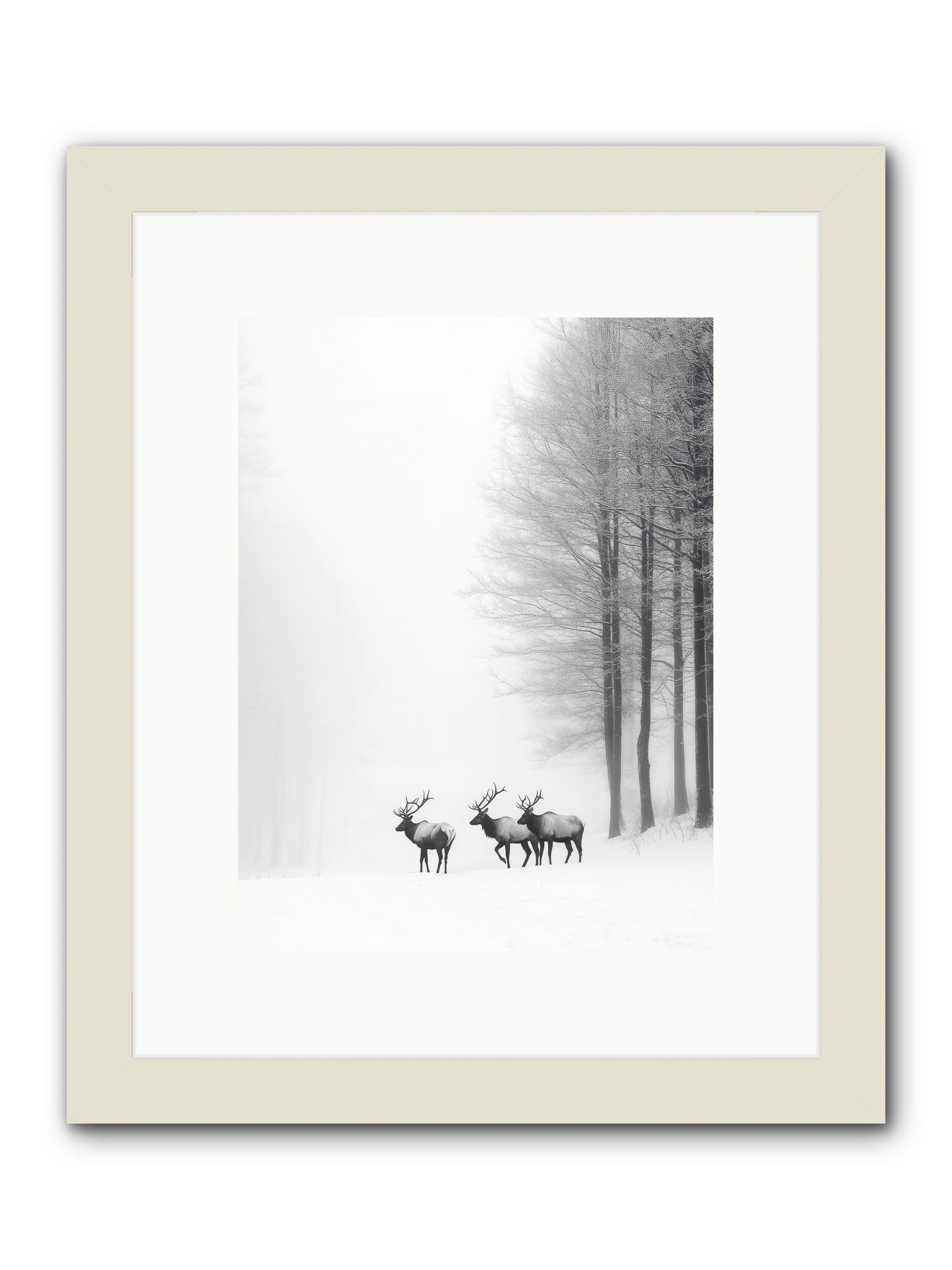 Winter's Grace -- Framed Print - White 9x12